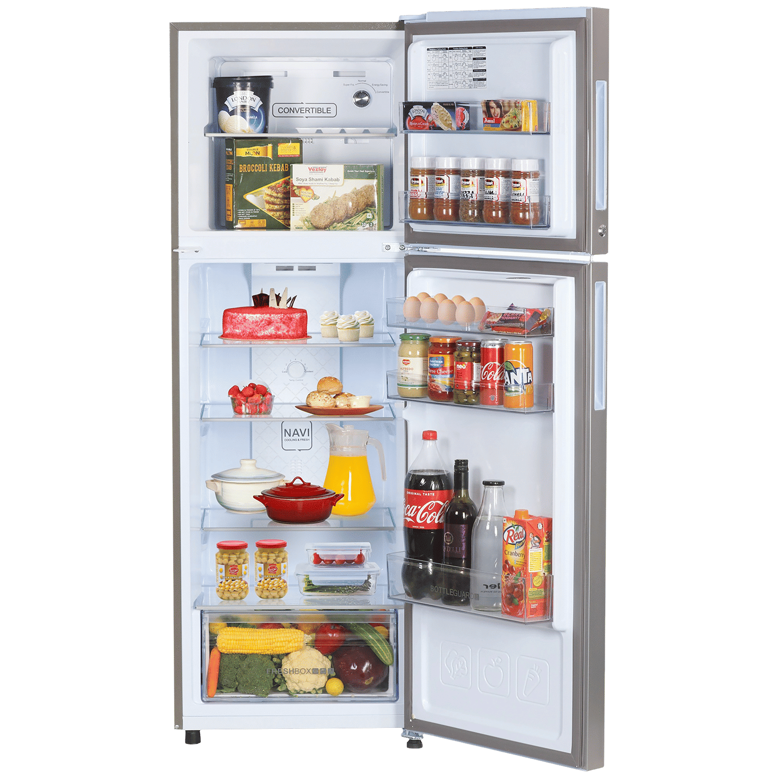 CANDY 258 Litres 2 Star Frost Free Double Door Convertible Refrigerator with Multi Air Flow System (CDD2582MS, Moon Silver) CANDY 258 Litres 2 Star Frost Free Double Door Convertible Refrigerator with Multi Air Flow System (CDD2582MS, Moon Silver)_5