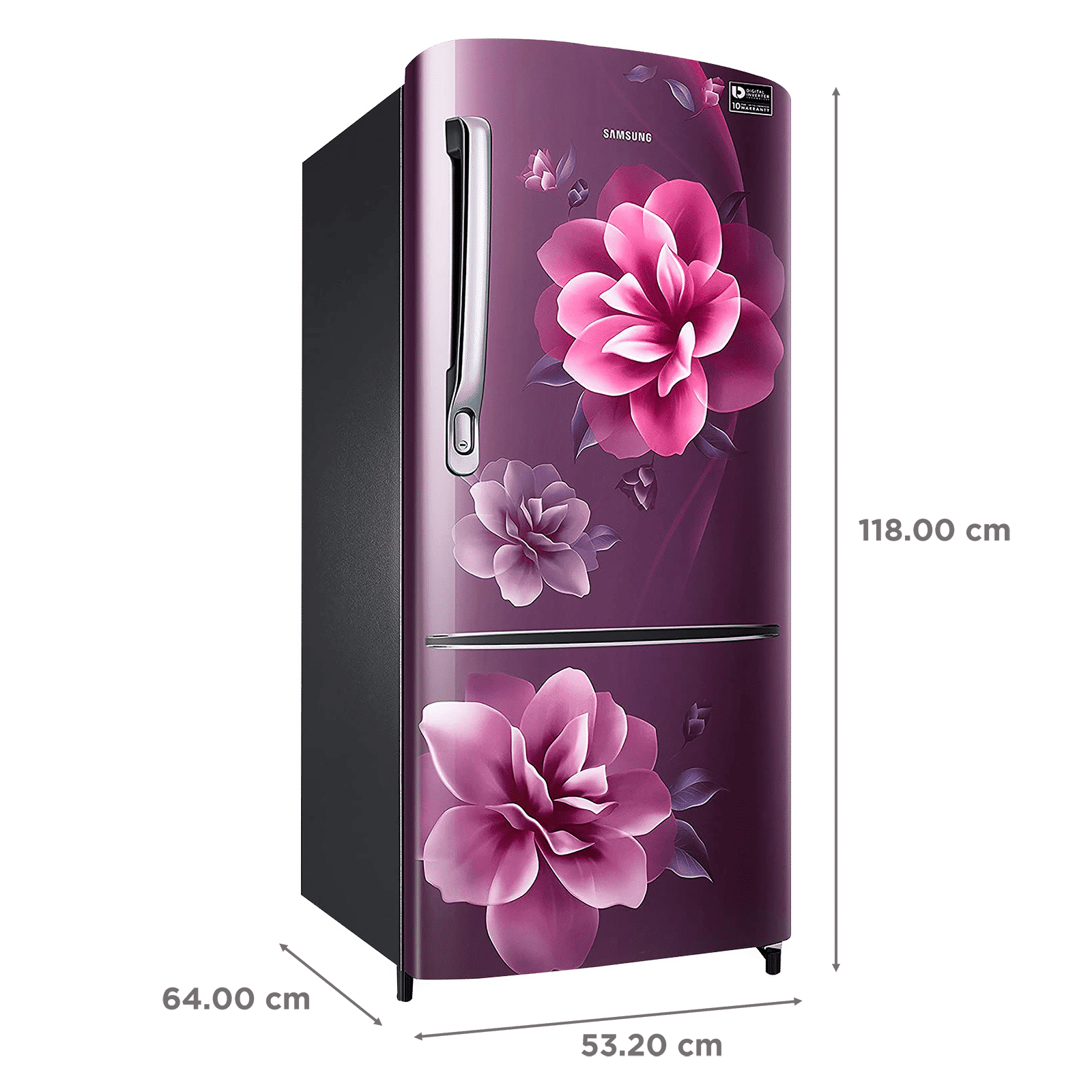 SAMSUNG Grande 192 Litres 3 Star Direct Cool Single Door Refrigerator with Anti-Bacterial Gasket (RR20A172YCR/HL, Camellia Purple)_3