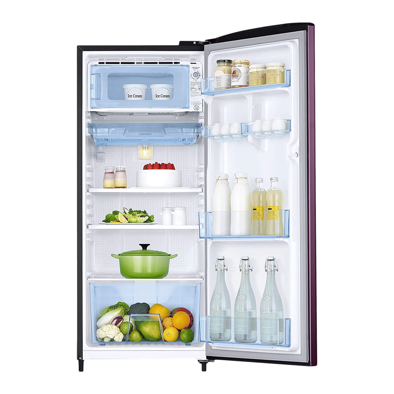SAMSUNG Grande 192 Litres 3 Star Direct Cool Single Door Refrigerator with Anti-Bacterial Gasket (RR20A172YCR/HL, Camellia Purple)_5