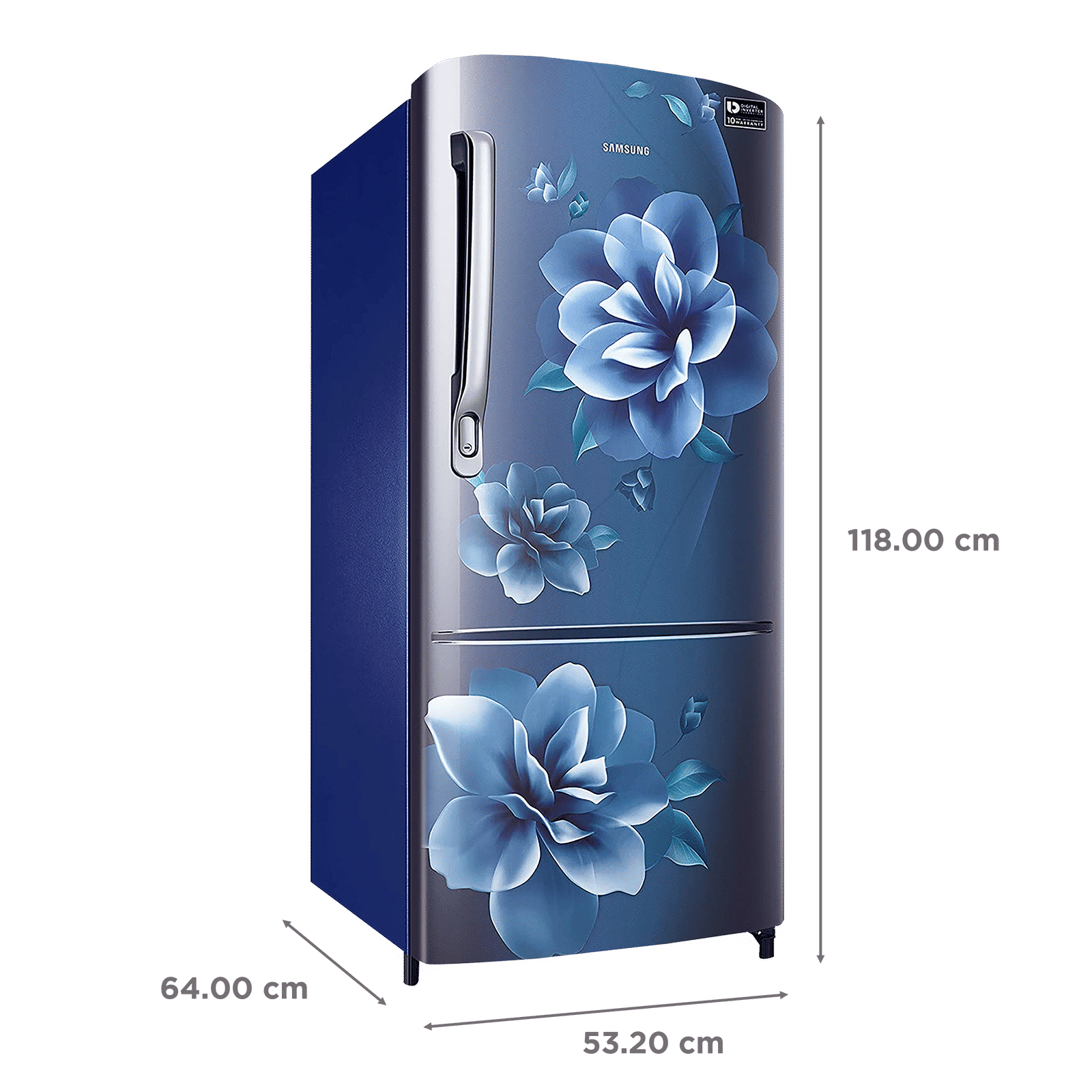SAMSUNG Stylish Grande 192 Litres 3 Star Direct Cool Single Door Refrigerator with Anti-Bacterial Gasket (RR20A172YCU/HL, Camellia Blue) SAMSUNG Stylish Grande 192 Litres 3 Star Direct Cool Single Door Refrigerator with Anti-Bacterial Gasket (RR20A172YCU/HL, Camellia Blue)_3