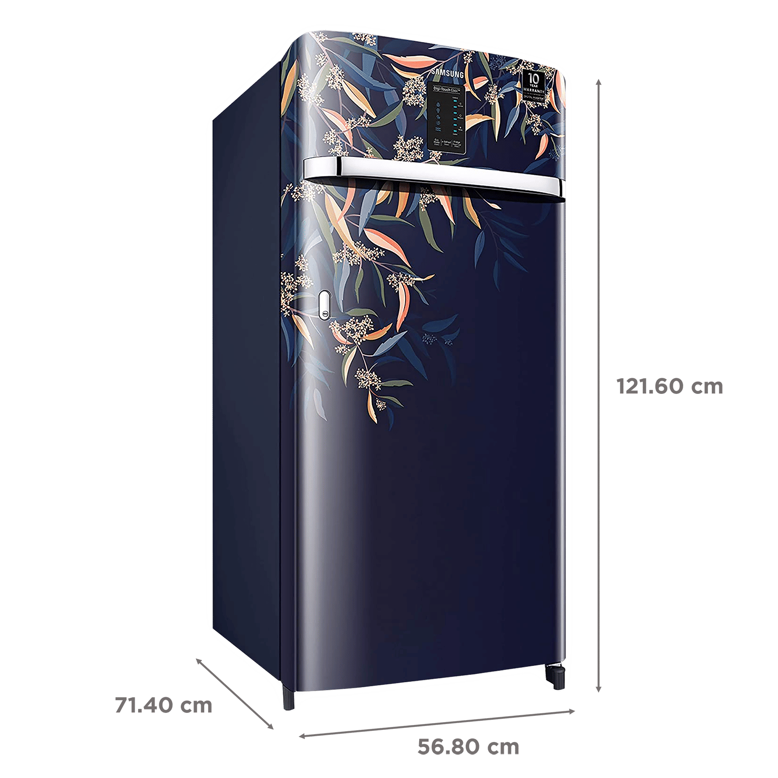 SAMSUNG Digi-Touch Cool 198 Litres 3 Star Direct Cool Single Door Refrigerator with Base Stand Drawer (RR21A2E2YTU/HL, Delight Indigo)_3