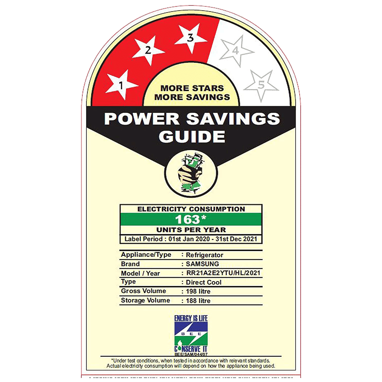 SAMSUNG Digi-Touch Cool 198 Litres 3 Star Direct Cool Single Door Refrigerator with Base Stand Drawer (RR21A2E2YTU/HL, Delight Indigo)_9