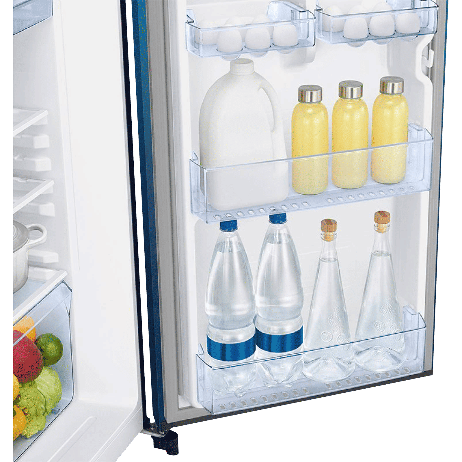 SAMSUNG Digi-Touch Cool 198 Litres 4 Star Direct Cool Single Door Refrigerator with Base Stand Drawer (RR21A2E2X9U/HL, Paradise Bloom Blue)_11