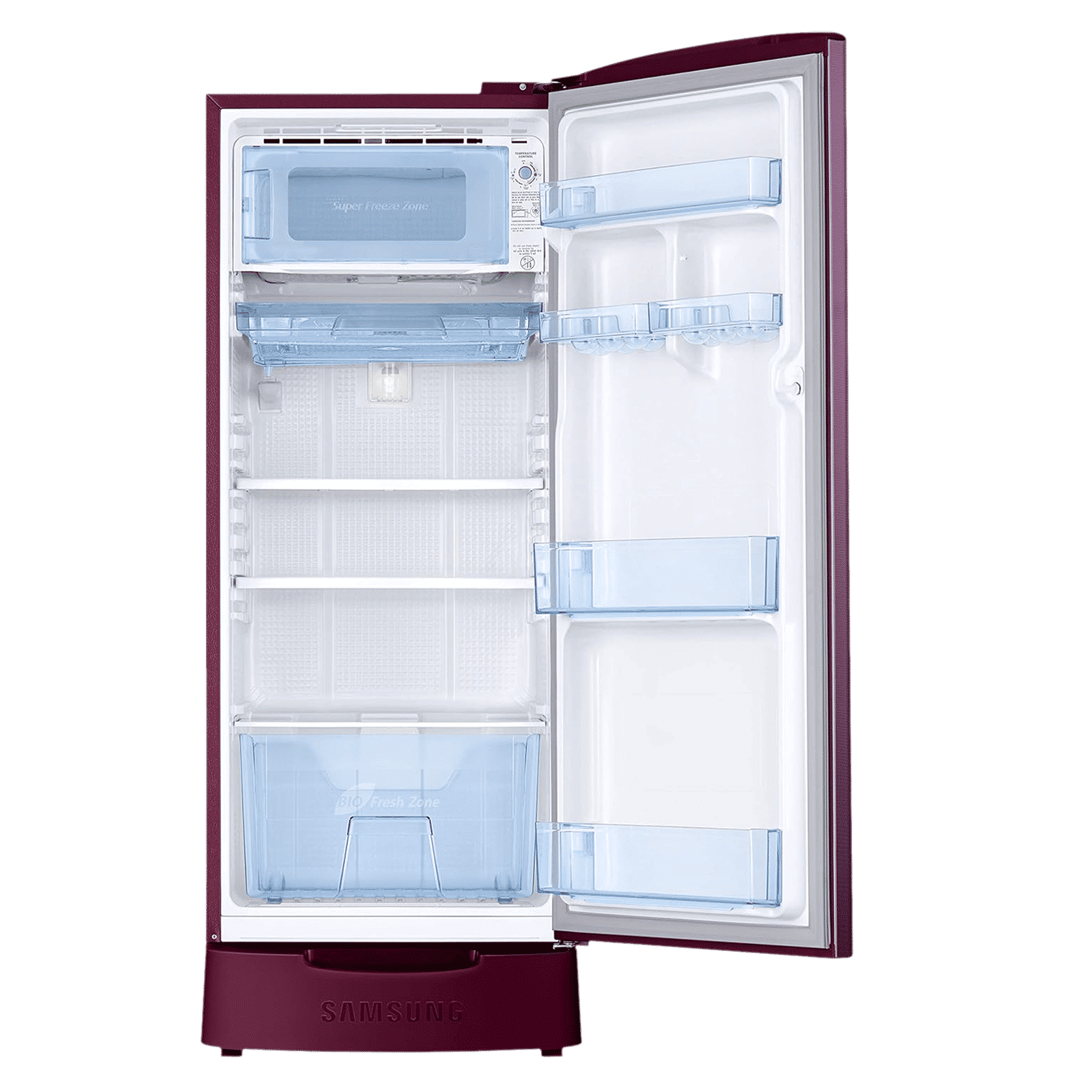 SAMSUNG Grande 192 Litres 3 Star Direct Cool Single Door Refrigerator with Base Stand Drawer (RR20A182YCR/HL, Camellia Purple)_6