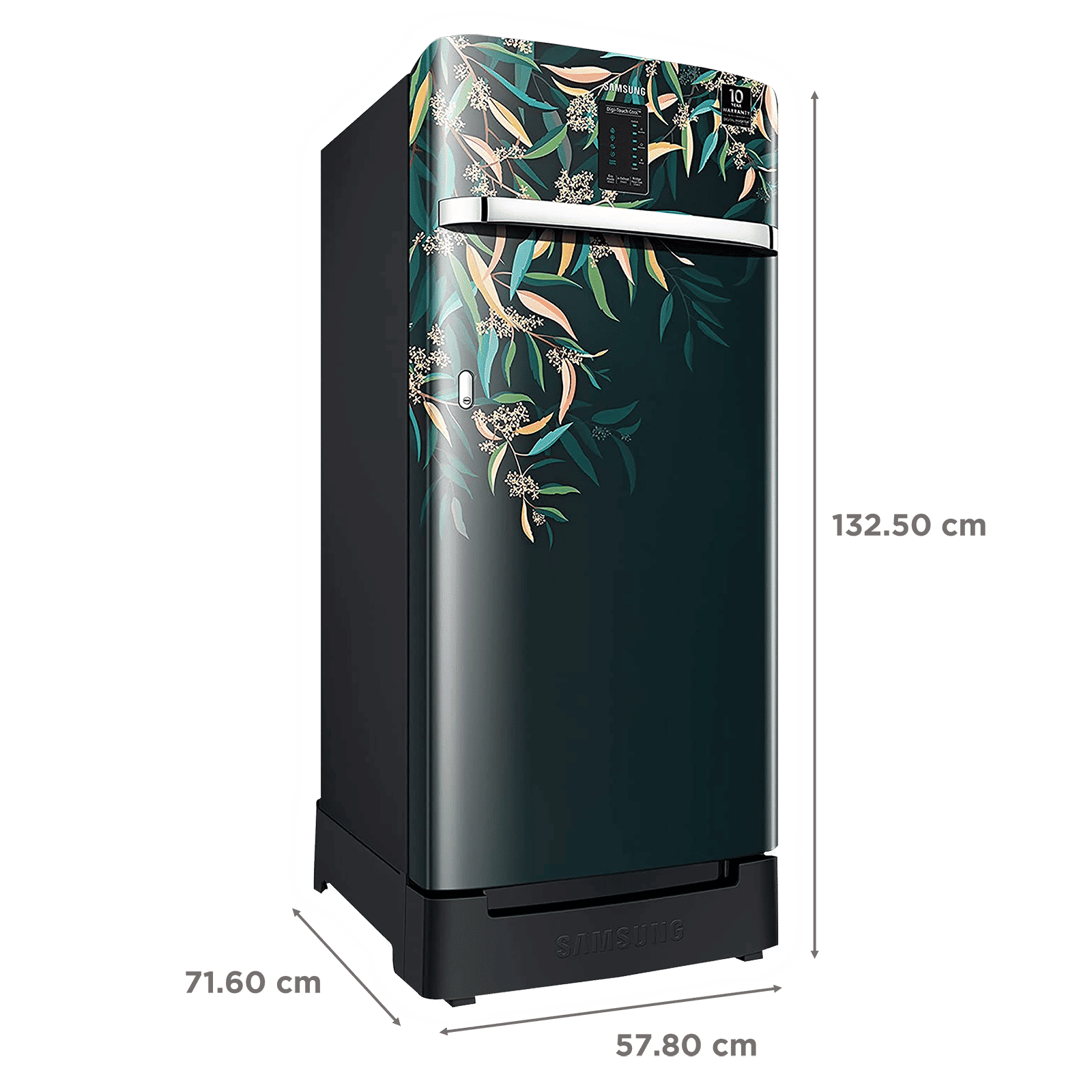 SAMSUNG Digi-Touch Cool 198 Litres 3 Star Direct Cool Single Door Refrigerator with Base Stand Drawer (RR21A2F2YTG/HL, Delight Tropical)_3