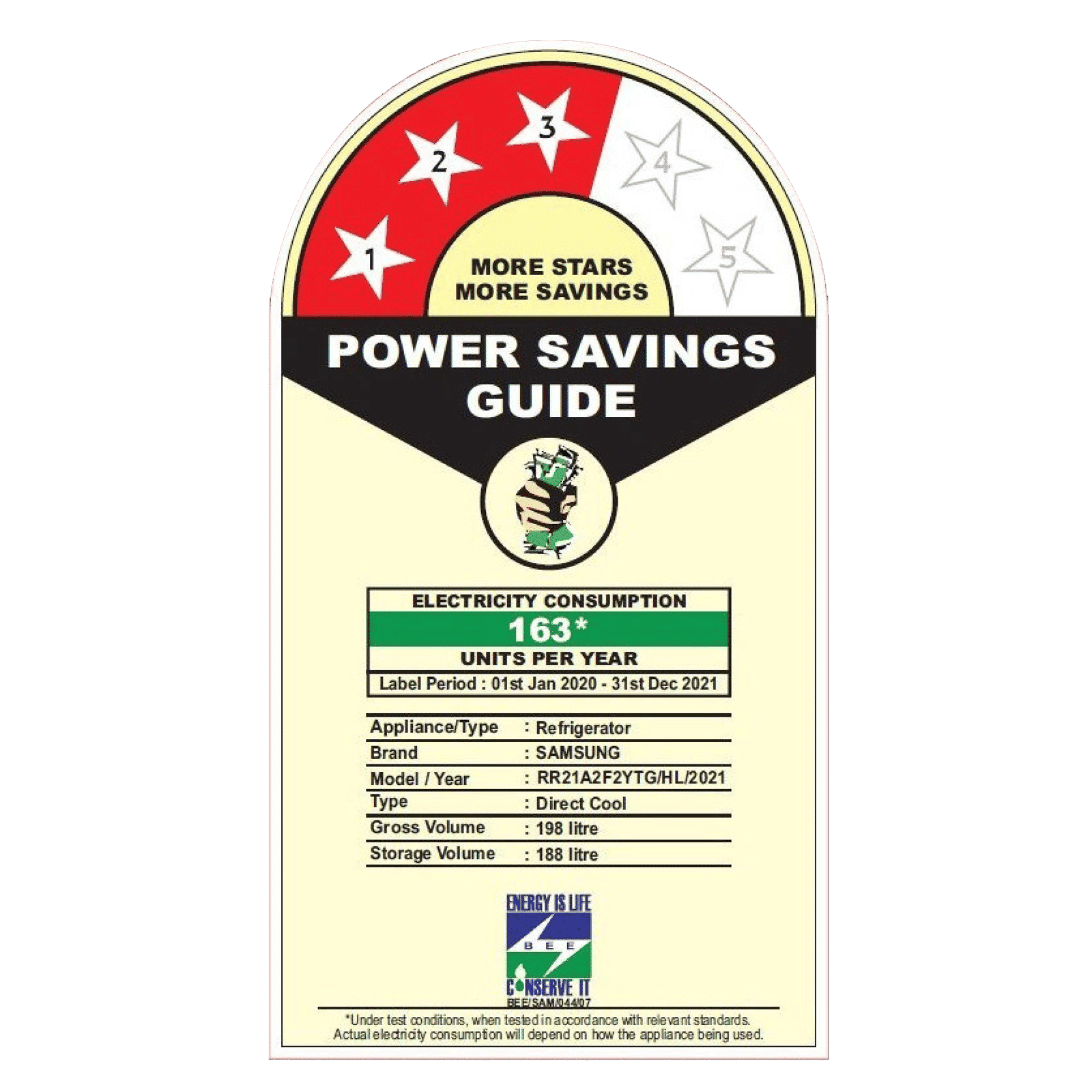 SAMSUNG Digi-Touch Cool 198 Litres 3 Star Direct Cool Single Door Refrigerator with Base Stand Drawer (RR21A2F2YTG/HL, Delight Tropical)_9