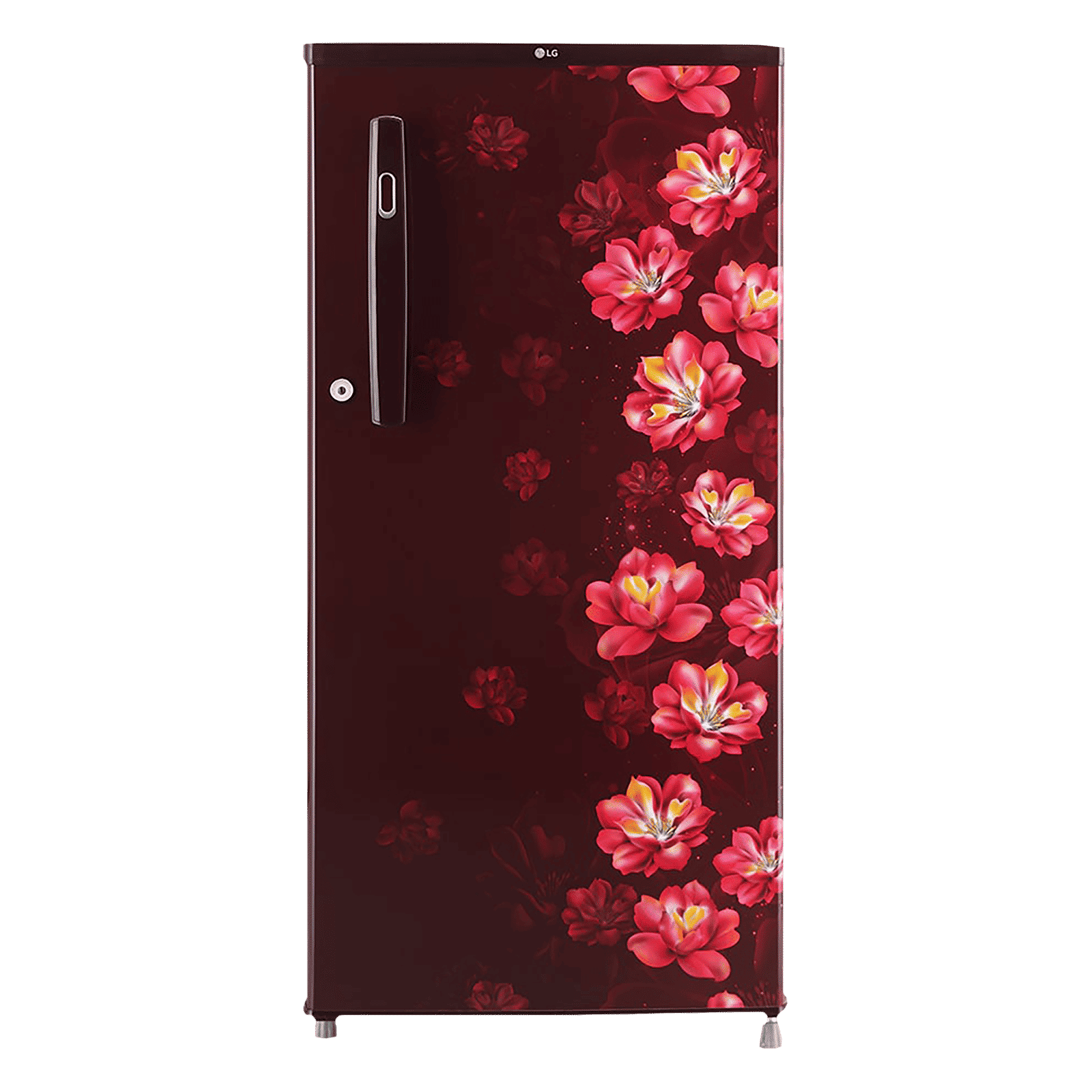 LG 185 Litres 1 Star Direct Cool Single Door Refrigerator with Stabilizer Free Operation (GL-B199OSJB.ASJZEB, Scarlet Jasmine)_1