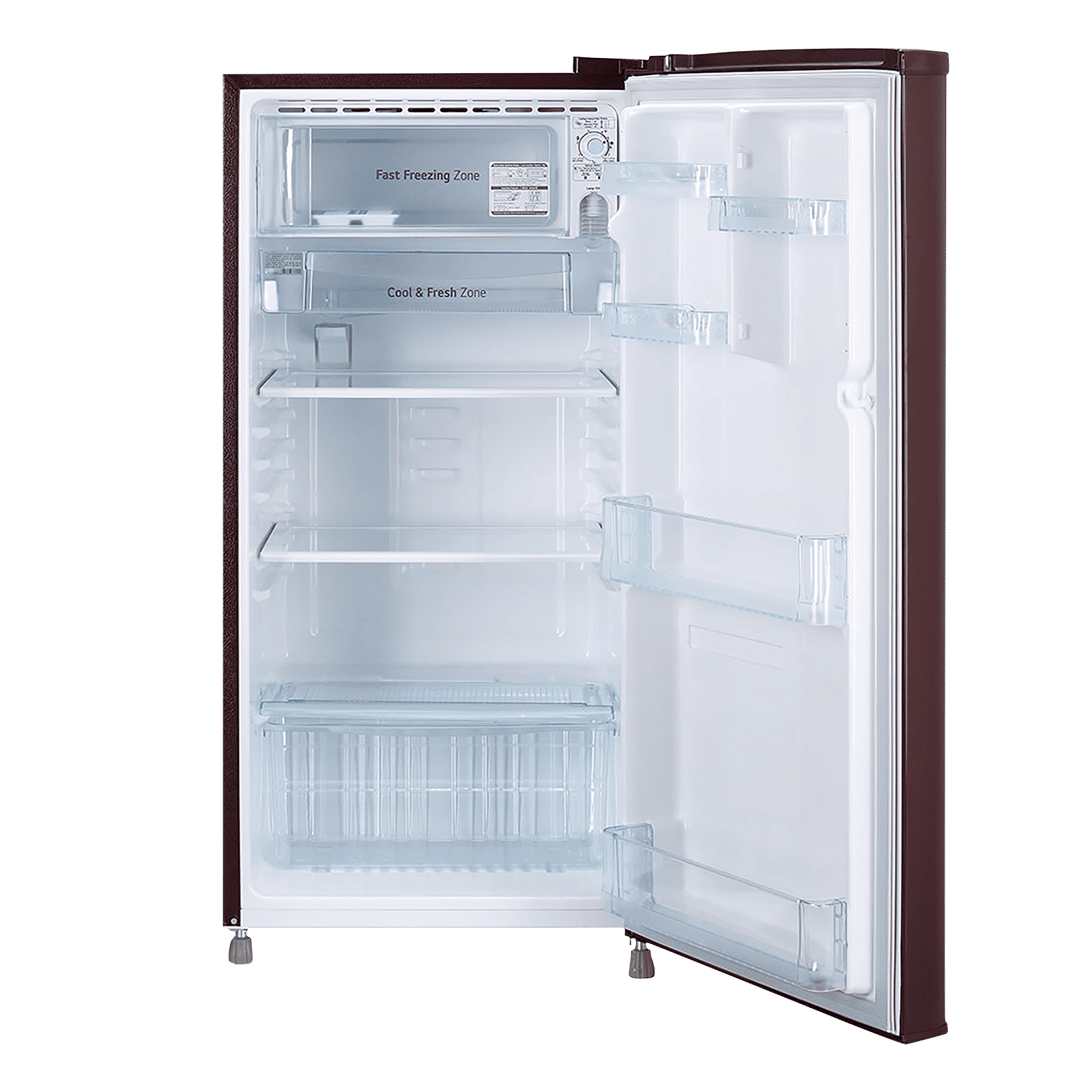 LG 185 Litres 1 Star Direct Cool Single Door Refrigerator with Stabilizer Free Operation (GL-B199OSJB.ASJZEB, Scarlet Jasmine)_6