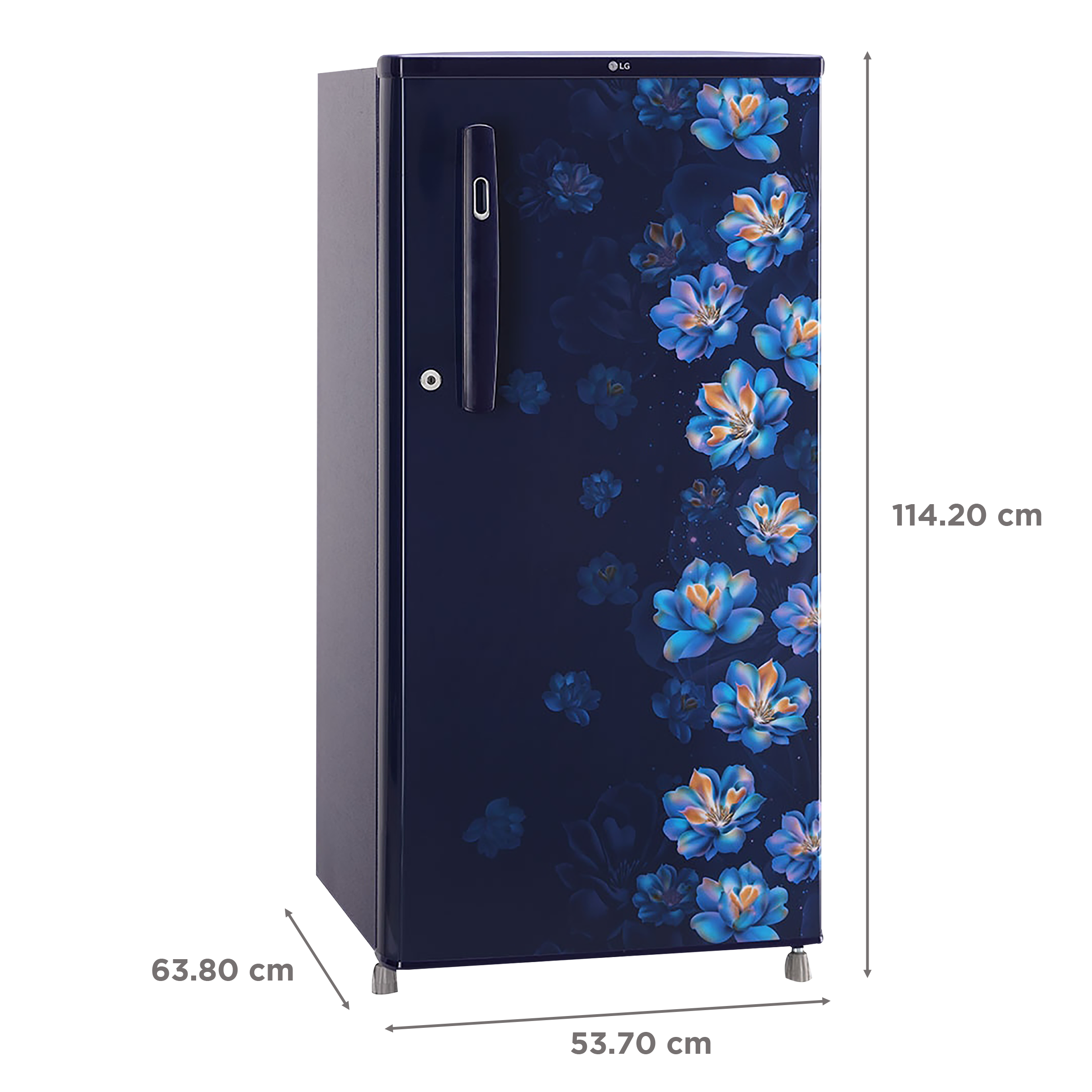 LG 185 Litres 1 Star Direct Cool Single Door Refrigerator with Stabilizer Free Operation (GL-B199OBJB.ABJZEB, Blue Jasmine)_3