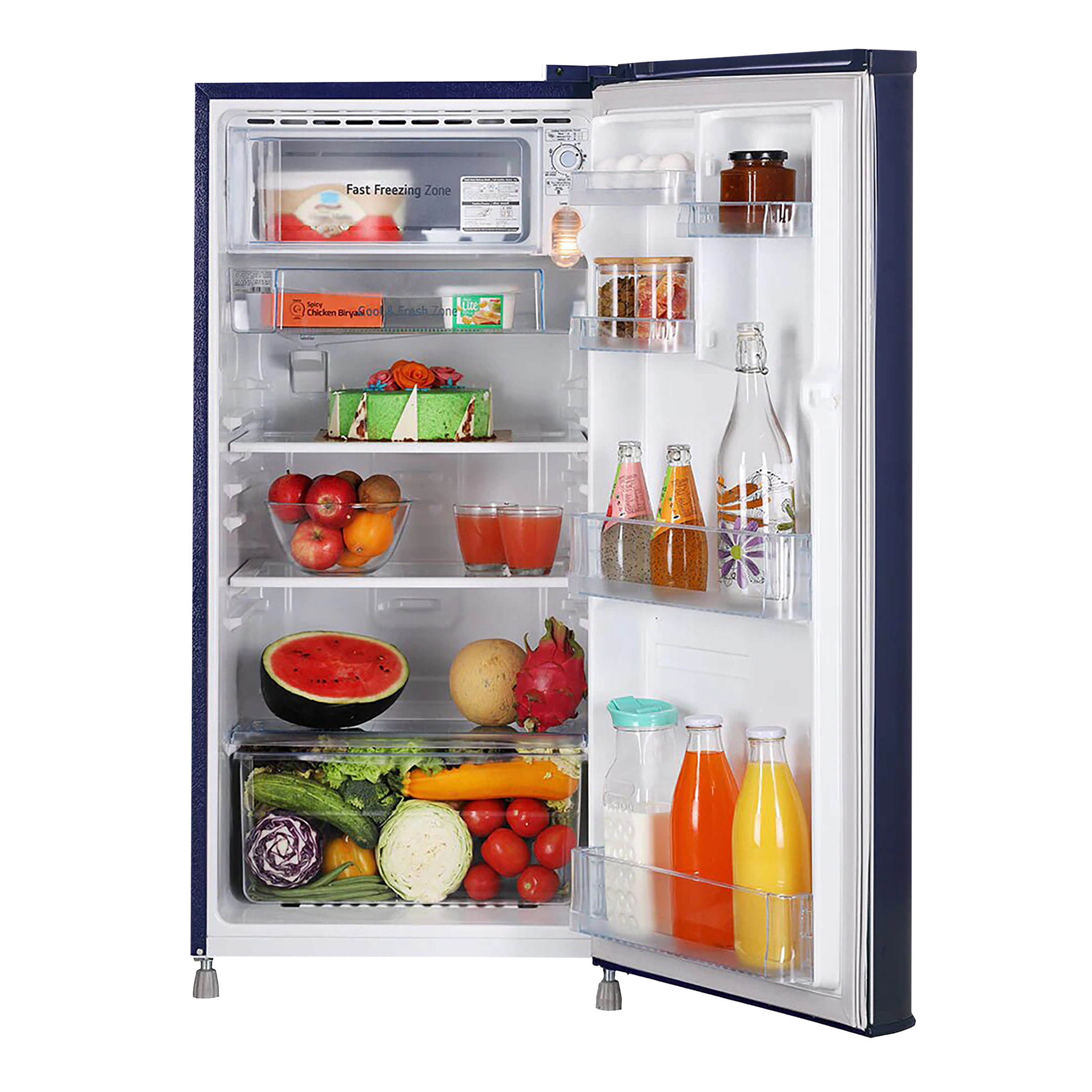 LG 185 Litres 1 Star Direct Cool Single Door Refrigerator with Stabilizer Free Operation (GL-B199OBJB.ABJZEB, Blue Jasmine)_5