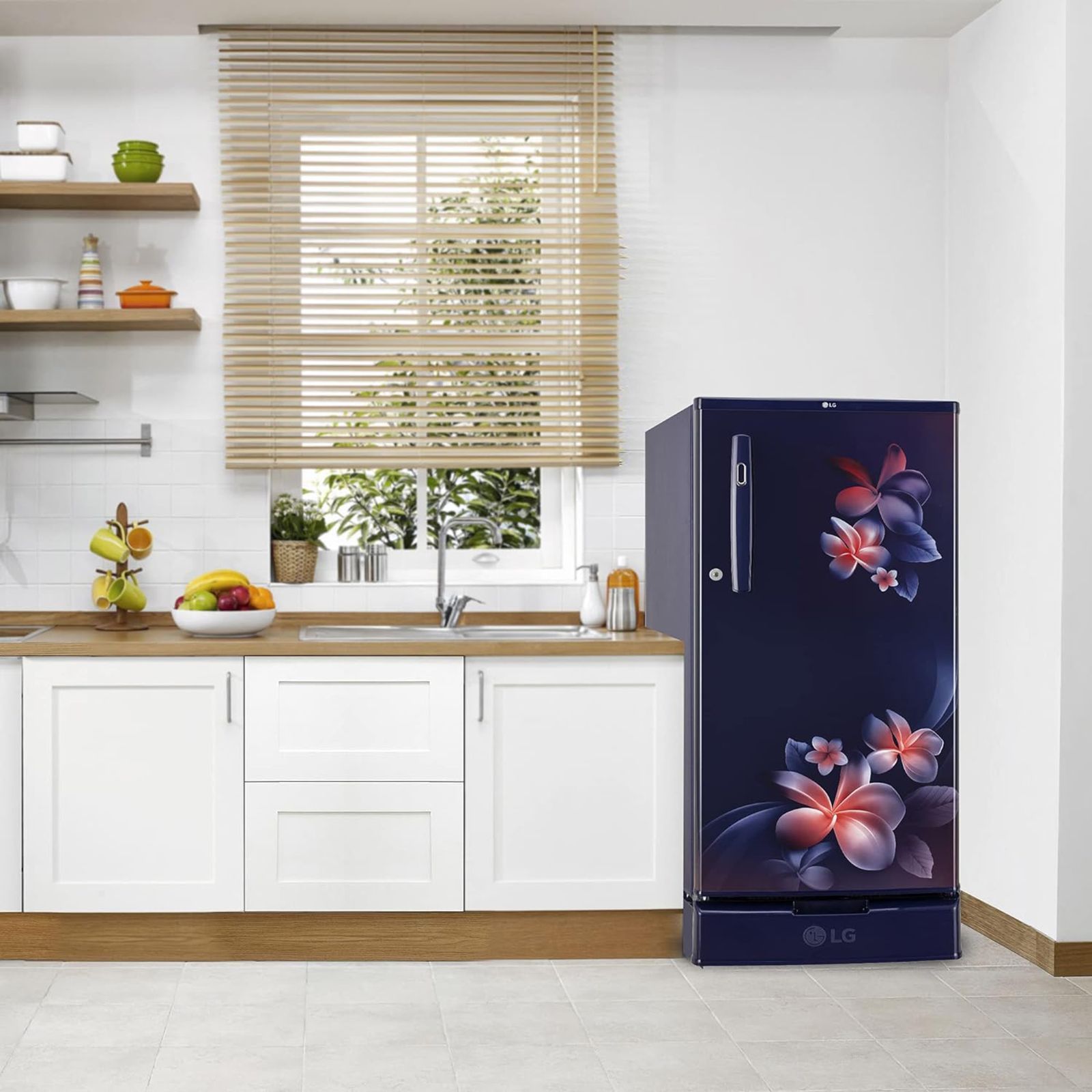 LG 190 Litres 2 Star Direct Cool Single Door Refrigerator with Stabilizer Free Operation (GL-D199OBPC.ABPZEB, Blue Plumeria)_10