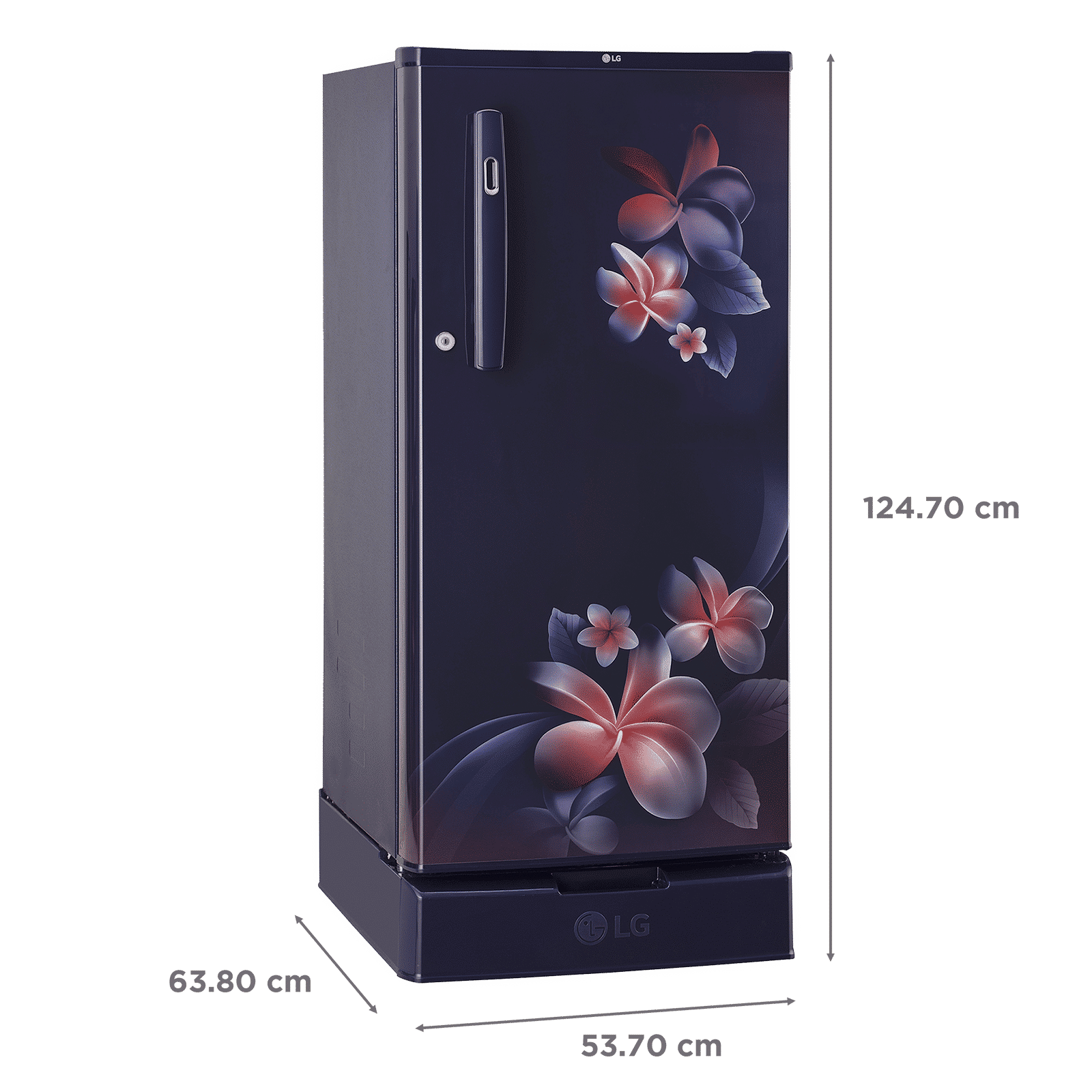 LG 190 Litres 2 Star Direct Cool Single Door Refrigerator with Stabilizer Free Operation (GL-D199OBPC.ABPZEB, Blue Plumeria)_3