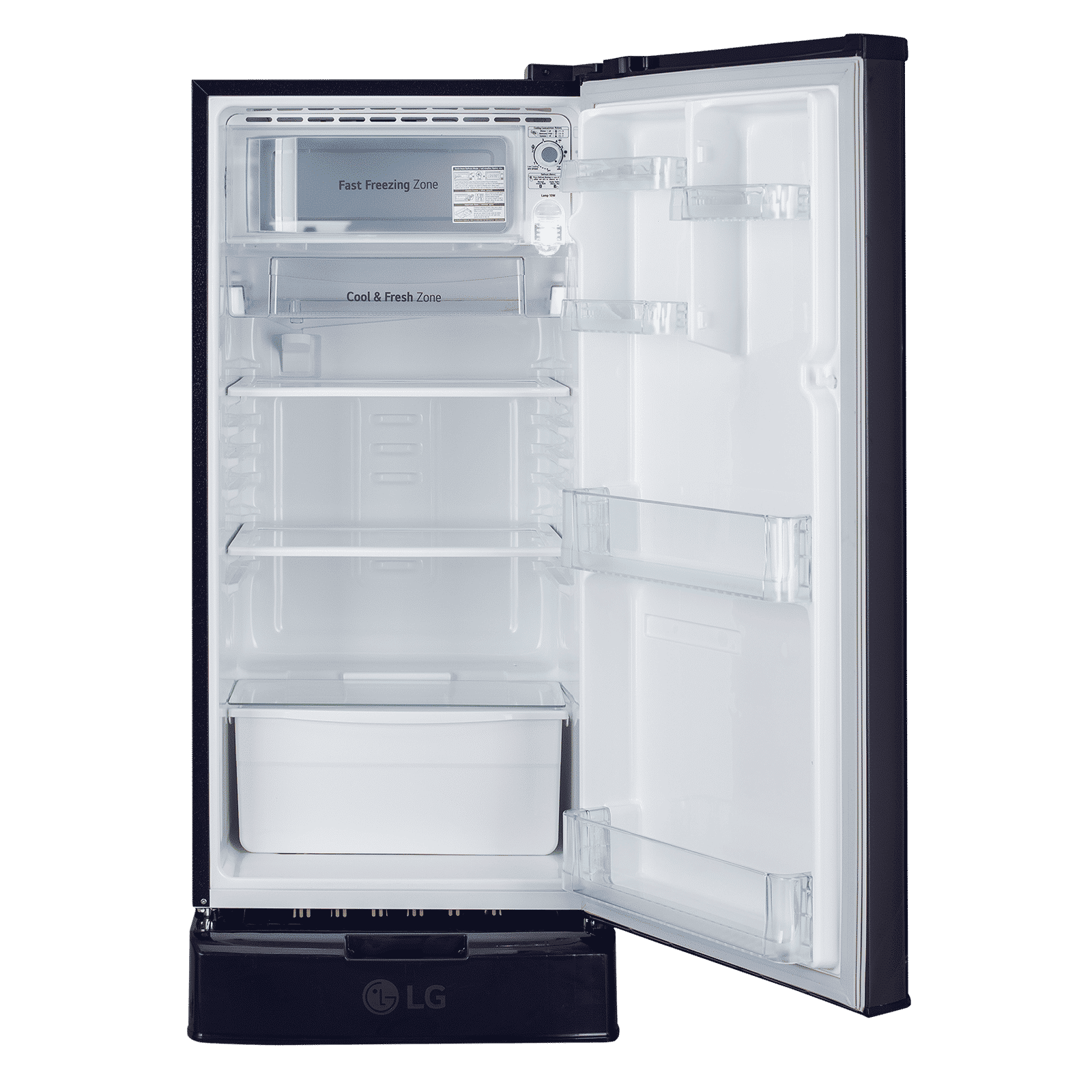LG 190 Litres 2 Star Direct Cool Single Door Refrigerator with Stabilizer Free Operation (GL-D199OBPC.ABPZEB, Blue Plumeria)_6