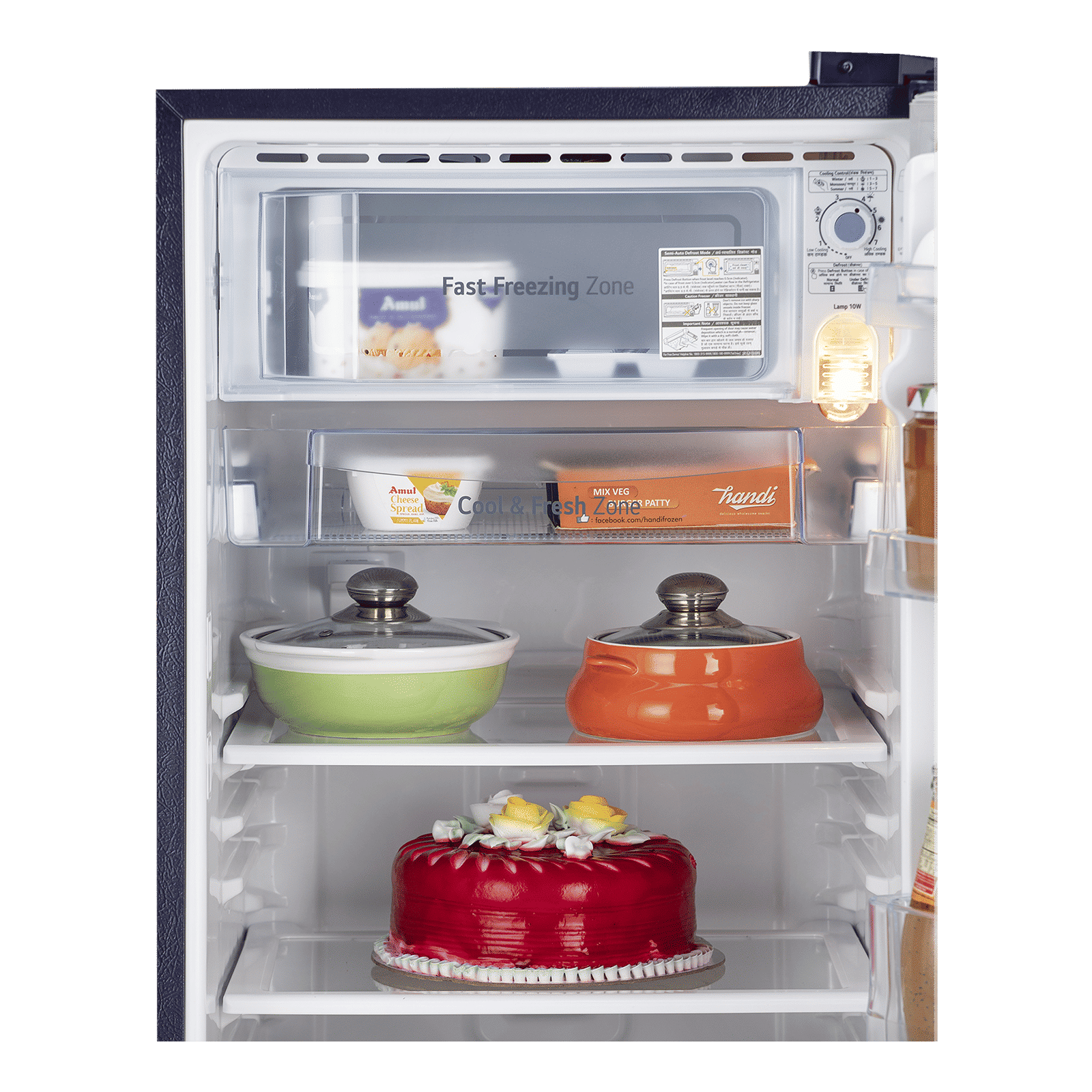 LG 190 Litres 2 Star Direct Cool Single Door Refrigerator with Stabilizer Free Operation (GL-D199OBPC.ABPZEB, Blue Plumeria)_7