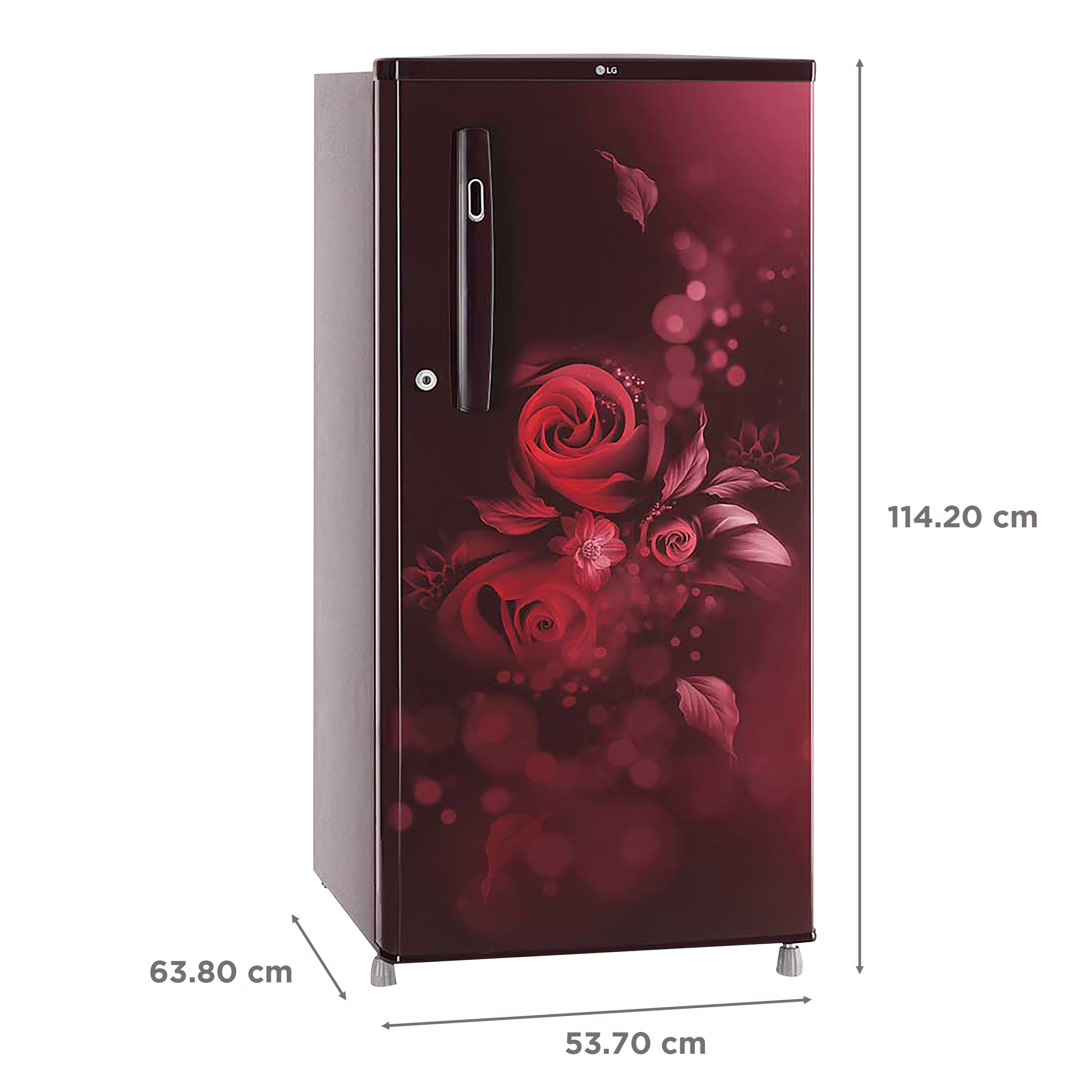 LG 185 Litres 2 Star Direct Cool Single Door Refrigerator with Stabilizer Free Operation (GL-B199OSEC.ASEZEB, Scarlet Euphoria) LG 185 Litres 2 Star Direct Cool Single Door Refrigerator with Stabilizer Free Operation (GL-B199OSEC.ASEZEB, Scarlet Euphoria)_3