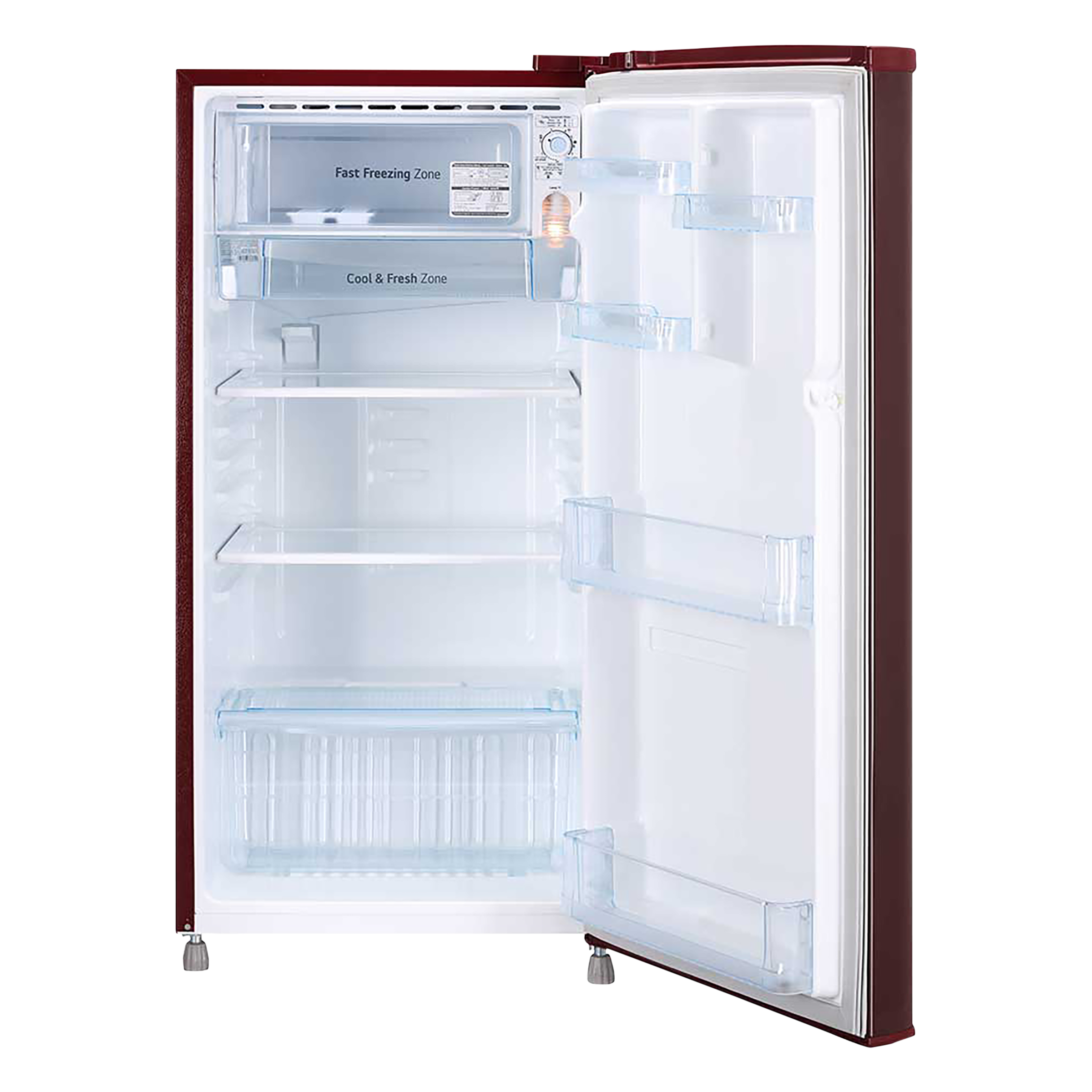 LG 185 Litres 2 Star Direct Cool Single Door Refrigerator with Stabilizer Free Operation (GL-B199OSEC.ASEZEB, Scarlet Euphoria) LG 185 Litres 2 Star Direct Cool Single Door Refrigerator with Stabilizer Free Operation (GL-B199OSEC.ASEZEB, Scarlet Euphoria)_6