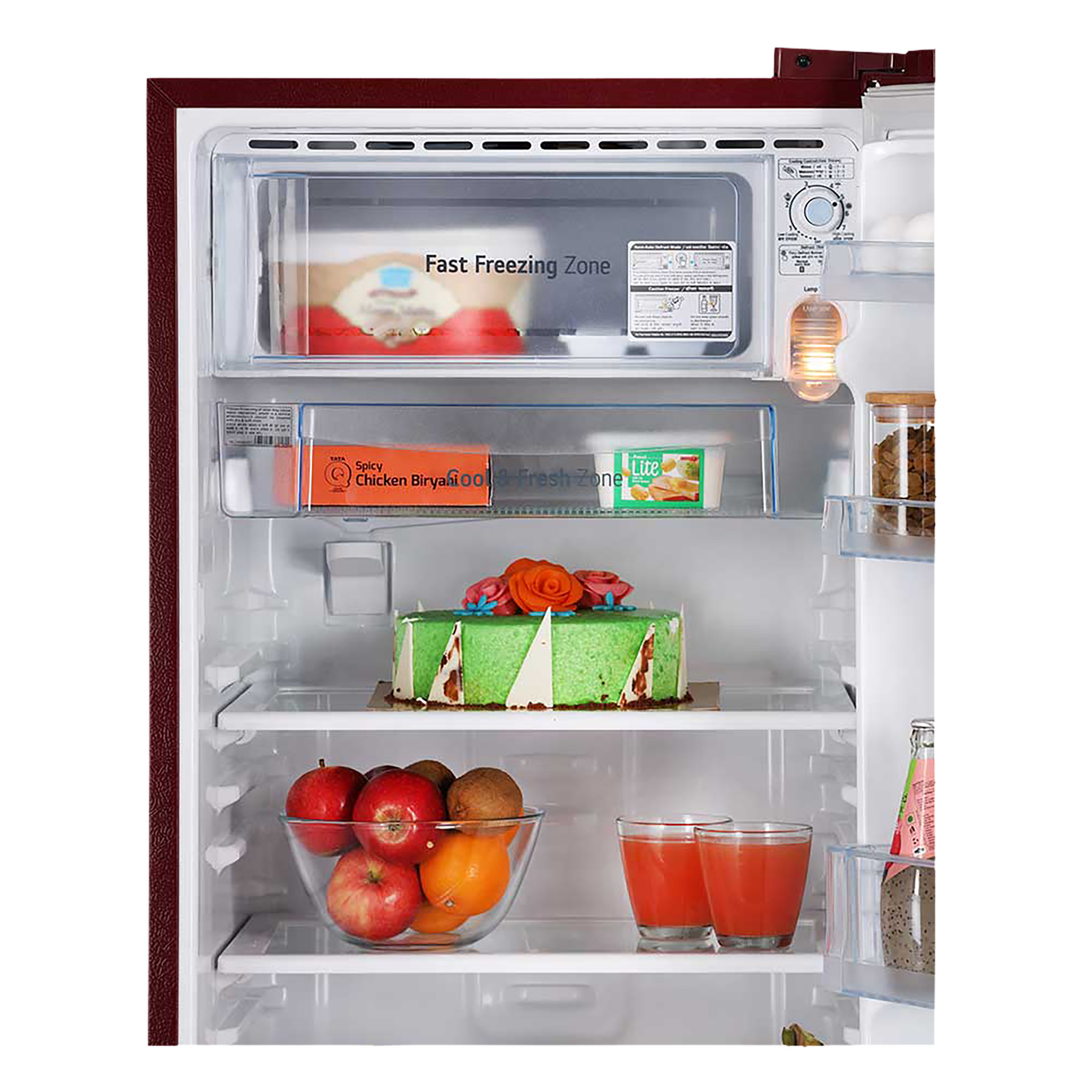 LG 185 Litres 2 Star Direct Cool Single Door Refrigerator with Stabilizer Free Operation (GL-B199OSEC.ASEZEB, Scarlet Euphoria) LG 185 Litres 2 Star Direct Cool Single Door Refrigerator with Stabilizer Free Operation (GL-B199OSEC.ASEZEB, Scarlet Euphoria)_7