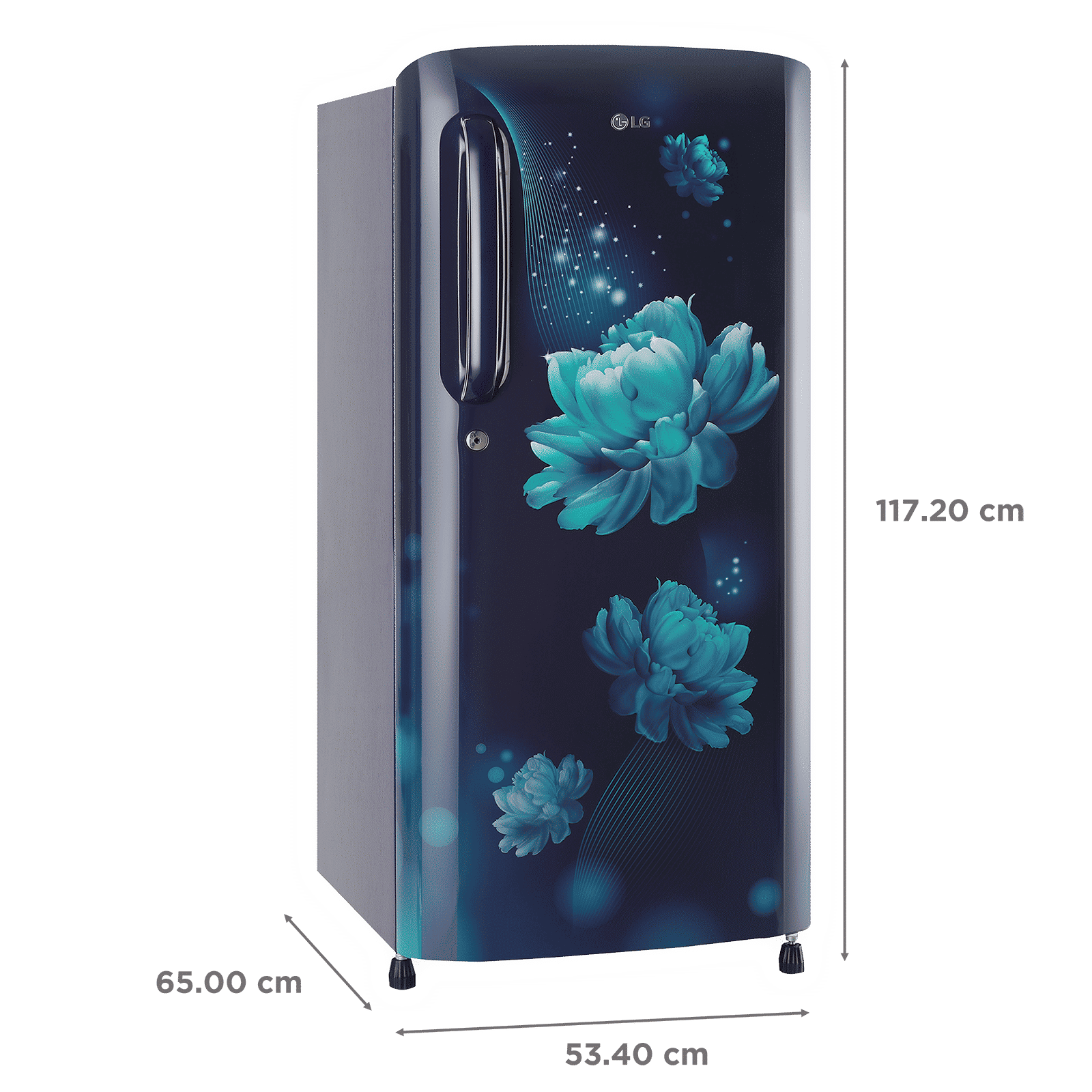 LG 190 Litres 3 Star Direct Cool Single Door Refrigerator with Stabilizer Free Operation (GL-B201ABCD.ABCZEB, Blue Charm)_3