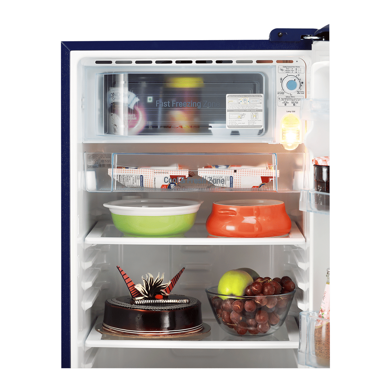 LG 190 Litres 3 Star Direct Cool Single Door Refrigerator with Stabilizer Free Operation (GL-B201ABCD.ABCZEB, Blue Charm)_7