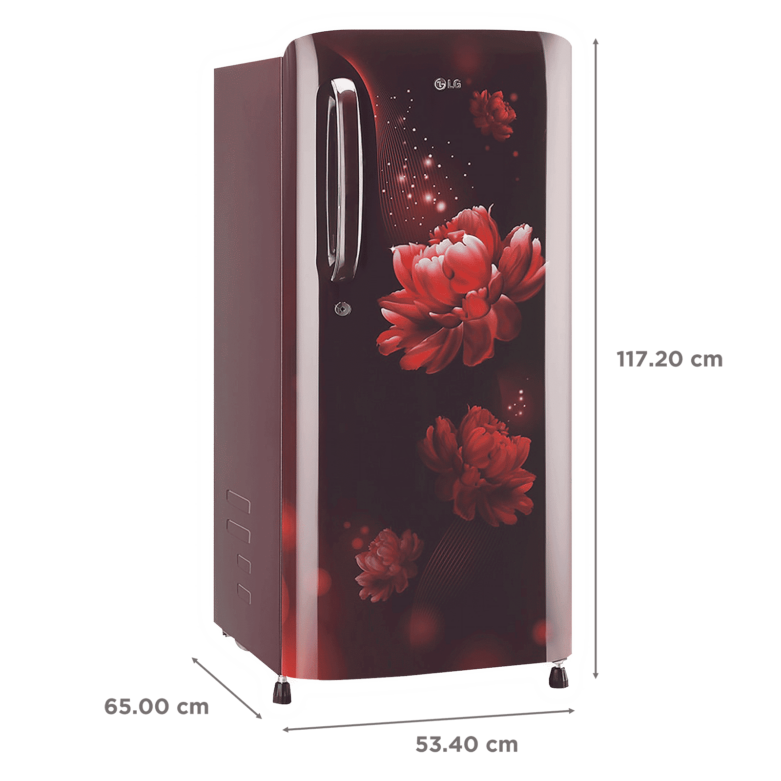LG 190 Litres 3 Star Direct Cool Single Door Refrigerator with Stabilizer Free Operation (GL-B201ASCD.ASCZEB, Scarlet Charm)_3