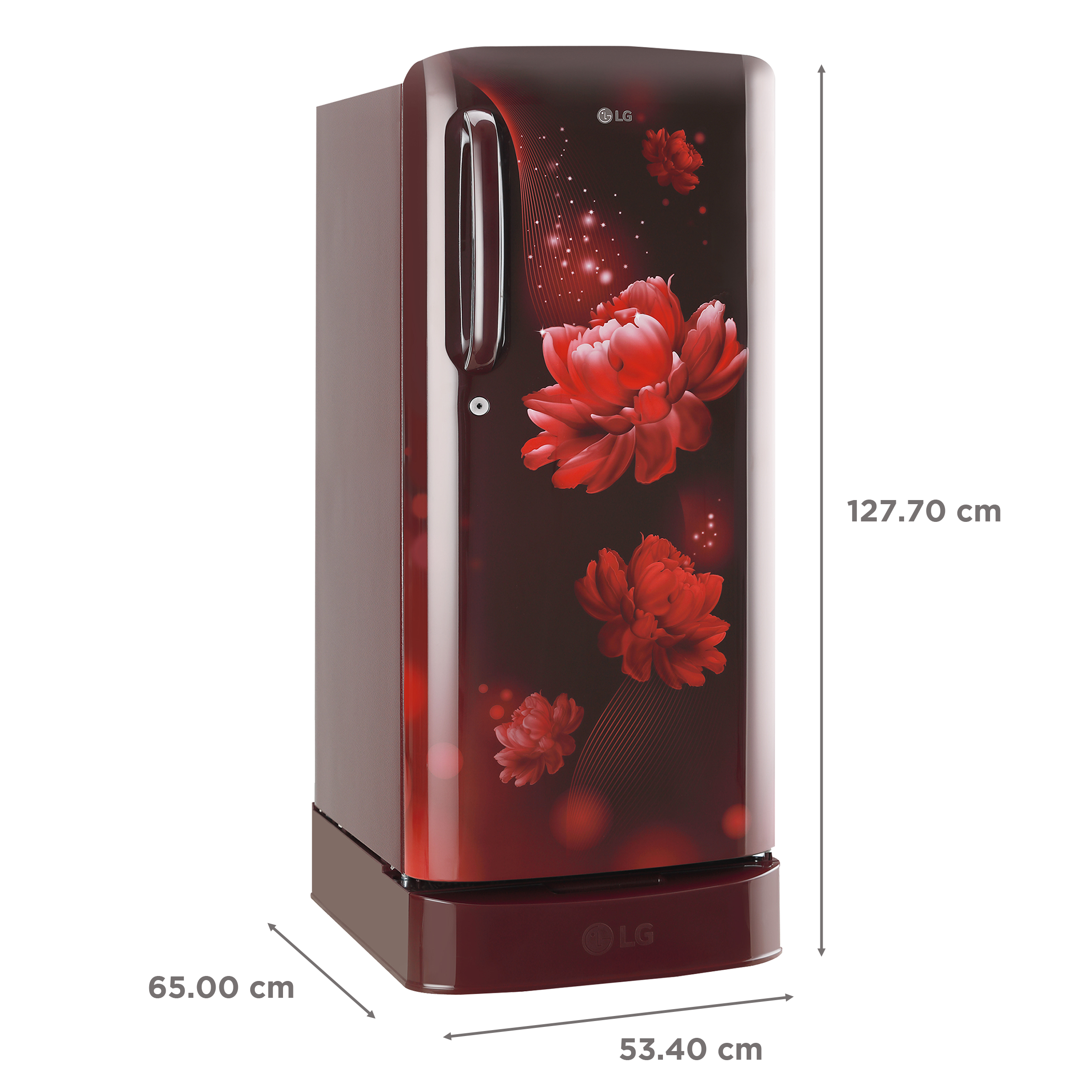 LG 185 Litres 3 Star Direct Cool Single Door Refrigerator with Stabilizer Free Operation (GL-D201ASCD.BSCZEB, Scarlet Charm)_3