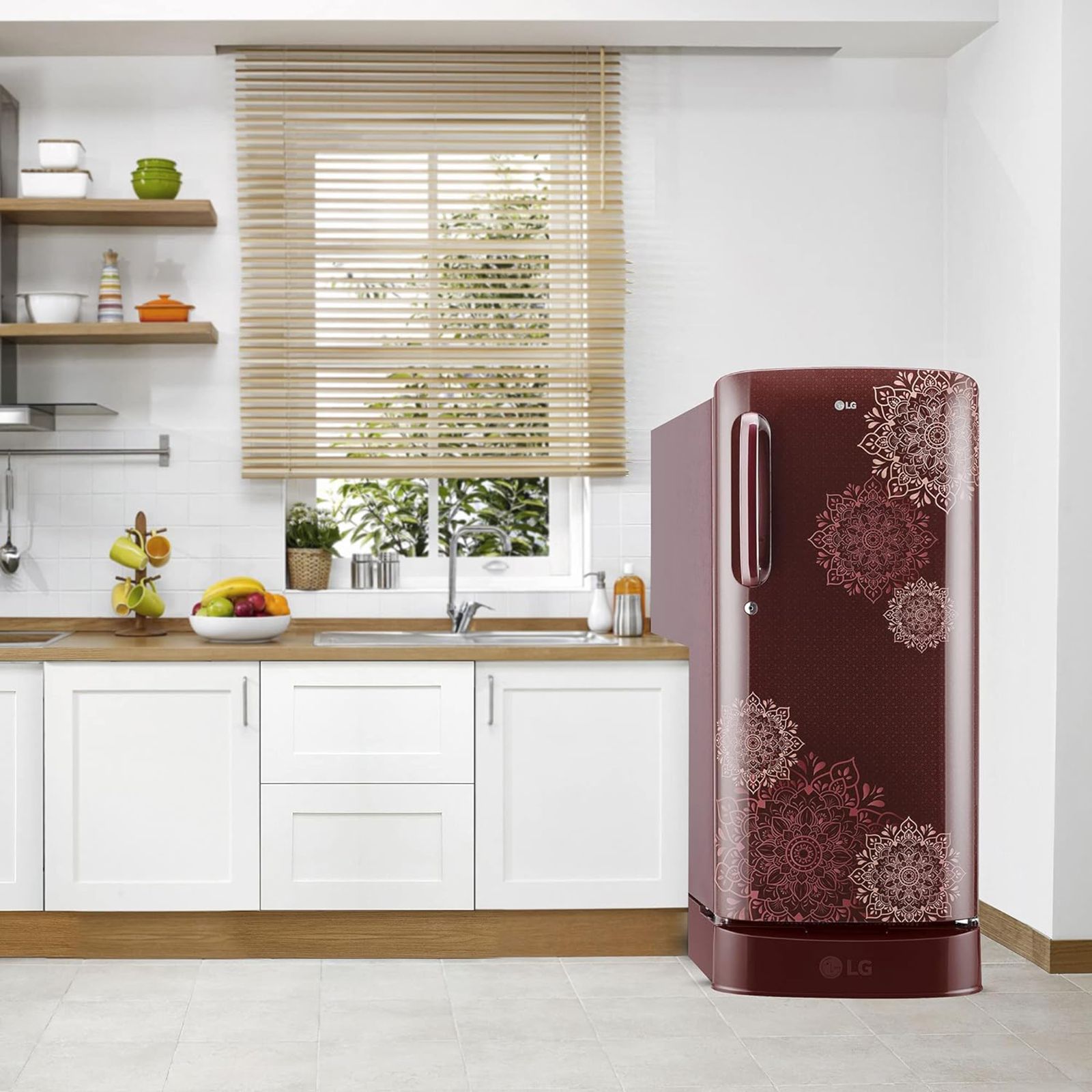 LG 185 Litres 3 Star Direct Cool Single Door Refrigerator with Stabilizer Free Operation (GL-D201ARRD.BRRZEB, Ruby Regal)_11