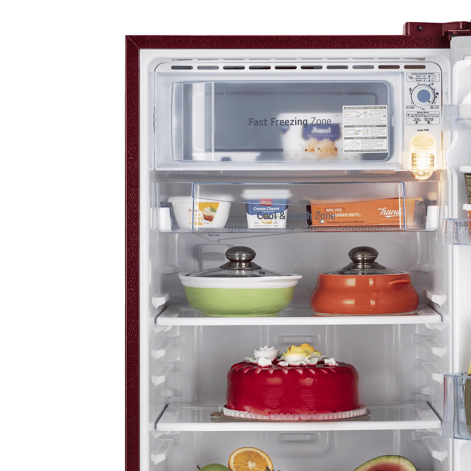 LG 185 Litres 3 Star Direct Cool Single Door Refrigerator with Stabilizer Free Operation (GL-D201ARRD.BRRZEB, Ruby Regal)_14