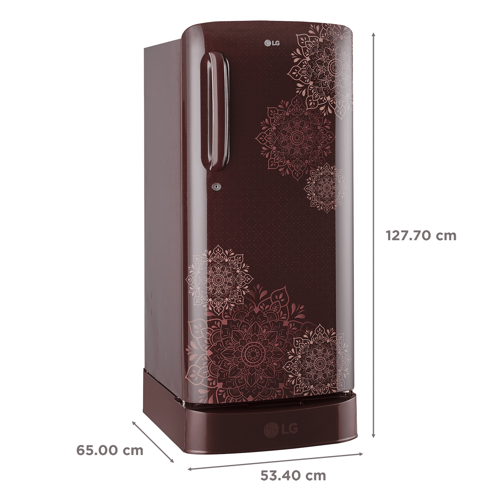 LG 185 Litres 3 Star Direct Cool Single Door Refrigerator with Stabilizer Free Operation (GL-D201ARRD.BRRZEB, Ruby Regal)_3