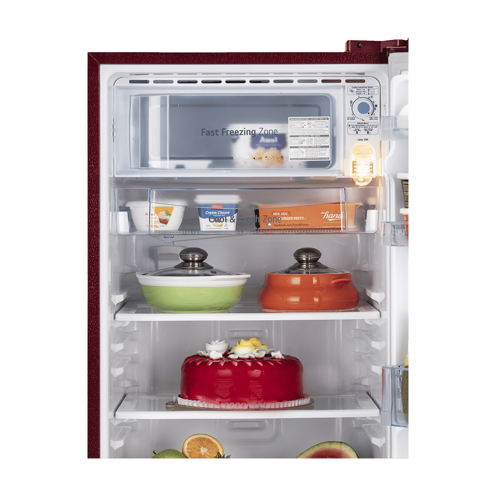 LG 185 Litres 3 Star Direct Cool Single Door Refrigerator with Stabilizer Free Operation (GL-D201ARRD.BRRZEB, Ruby Regal)_6