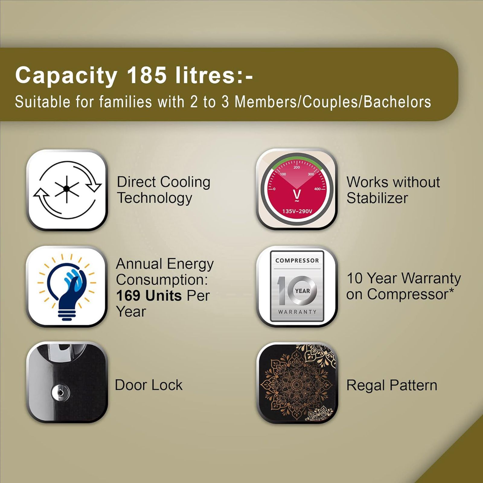 LG 190 Litres 3 Star Direct Cool Single Door Refrigerator with Stabilizer Free Operation (GL-D201AERD.BERZEB, Ebony Regal)_14