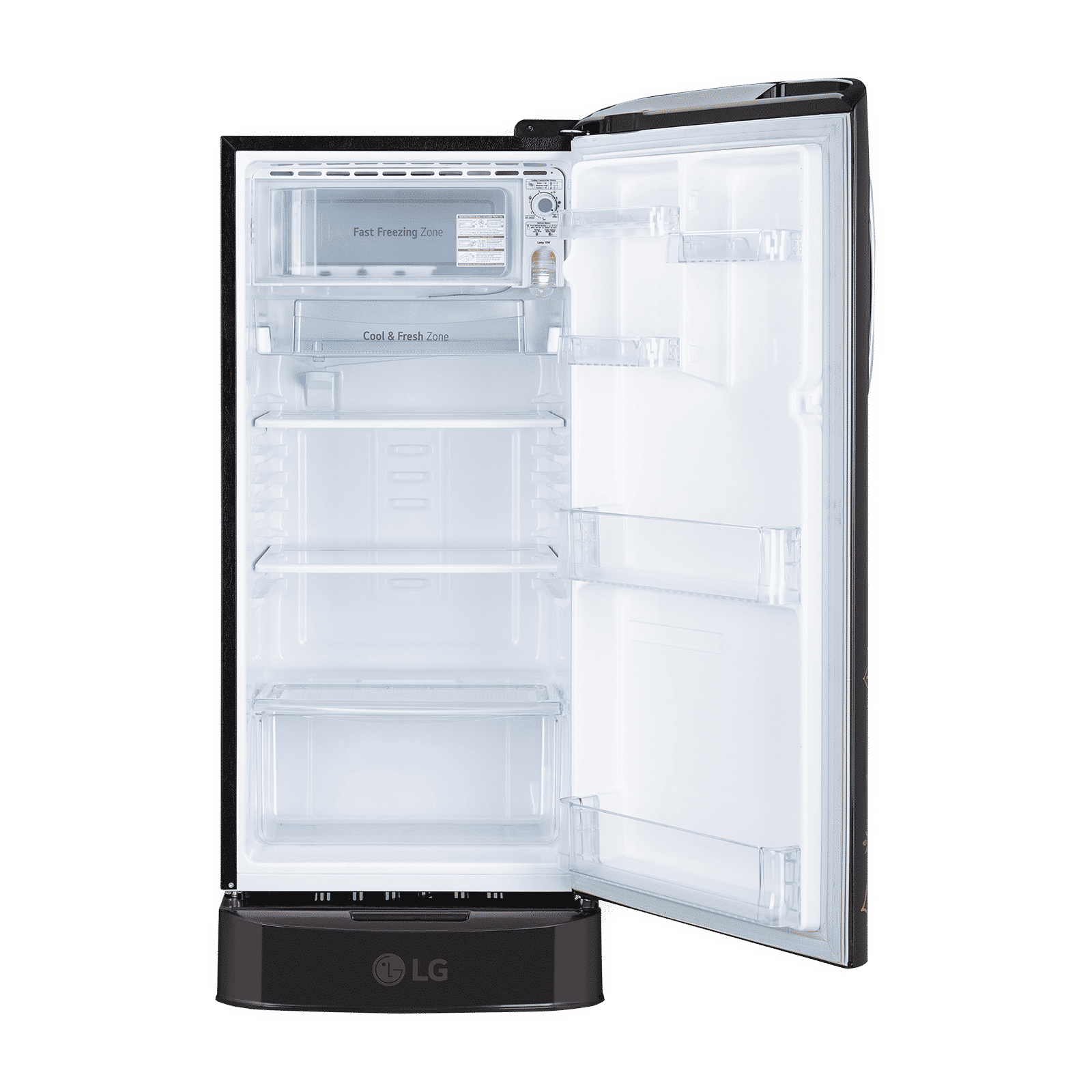 LG 190 Litres 3 Star Direct Cool Single Door Refrigerator with Stabilizer Free Operation (GL-D201AERD.BERZEB, Ebony Regal)_6