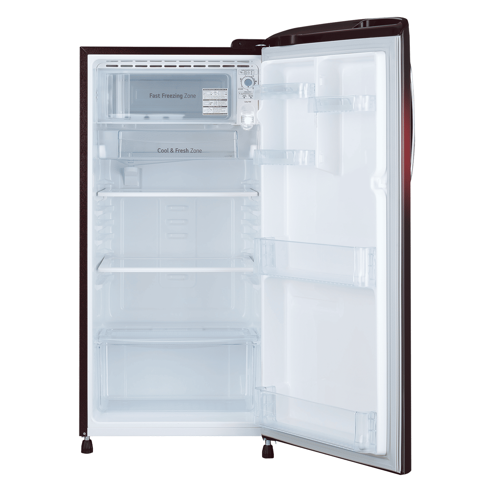 LG 185 Litres 3 Star Direct Cool Single Door Refrigerator with Stabilizer Free Operation (GL-B201ASVD.BSVZEB, Scarlet Victoria) LG 185 Litres 3 Star Direct Cool Single Door Refrigerator with Stabilizer Free Operation (GL-B201ASVD.BSVZEB, Scarlet Victoria)_5