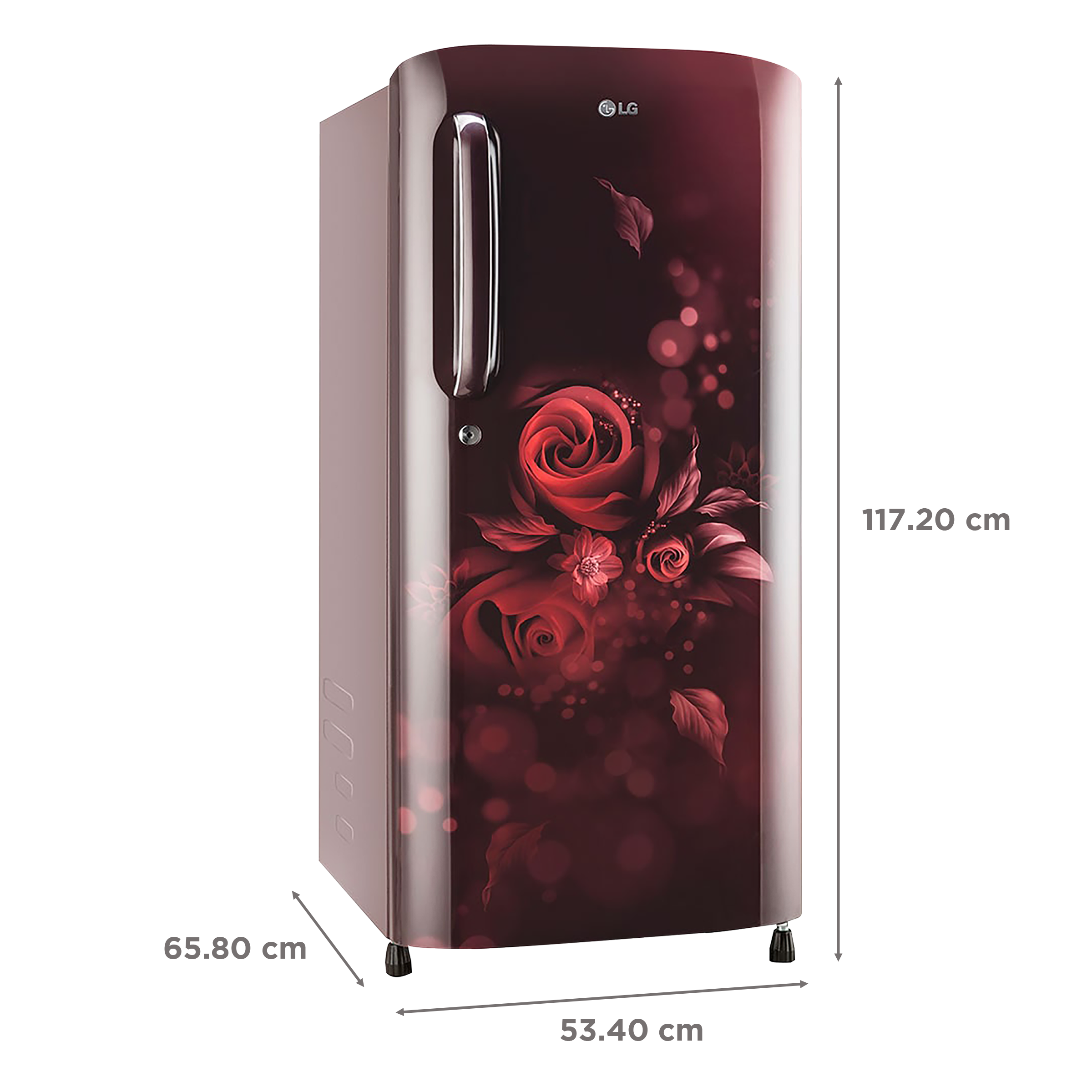 LG 190 Litres 5 Star Direct Cool Single Door Refrigerator with Stabilizer Free Operation (GL-B201ASEZ.BSEZEB, Scarlet Euphoria)_3