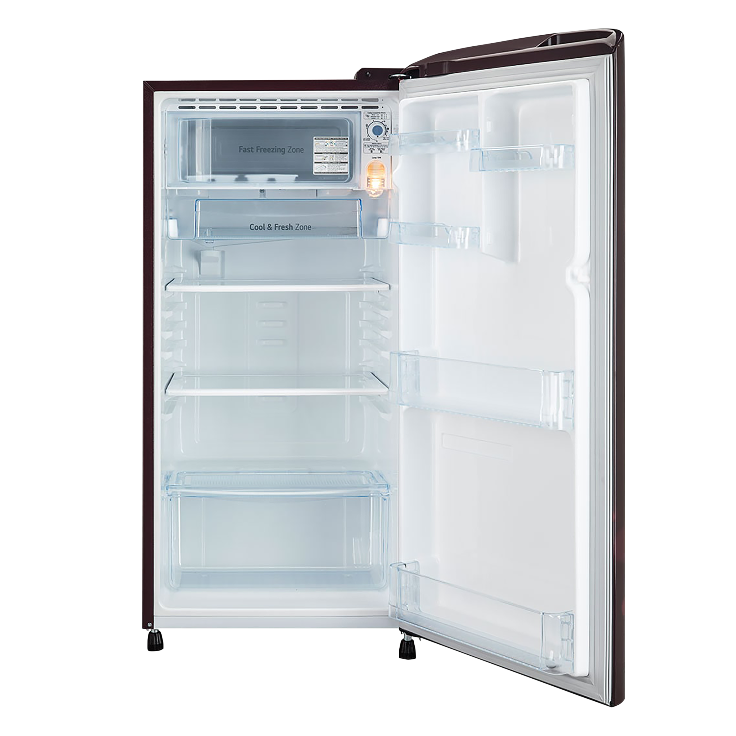 LG 190 Litres 5 Star Direct Cool Single Door Refrigerator with Stabilizer Free Operation (GL-B201ASEZ.BSEZEB, Scarlet Euphoria)_6