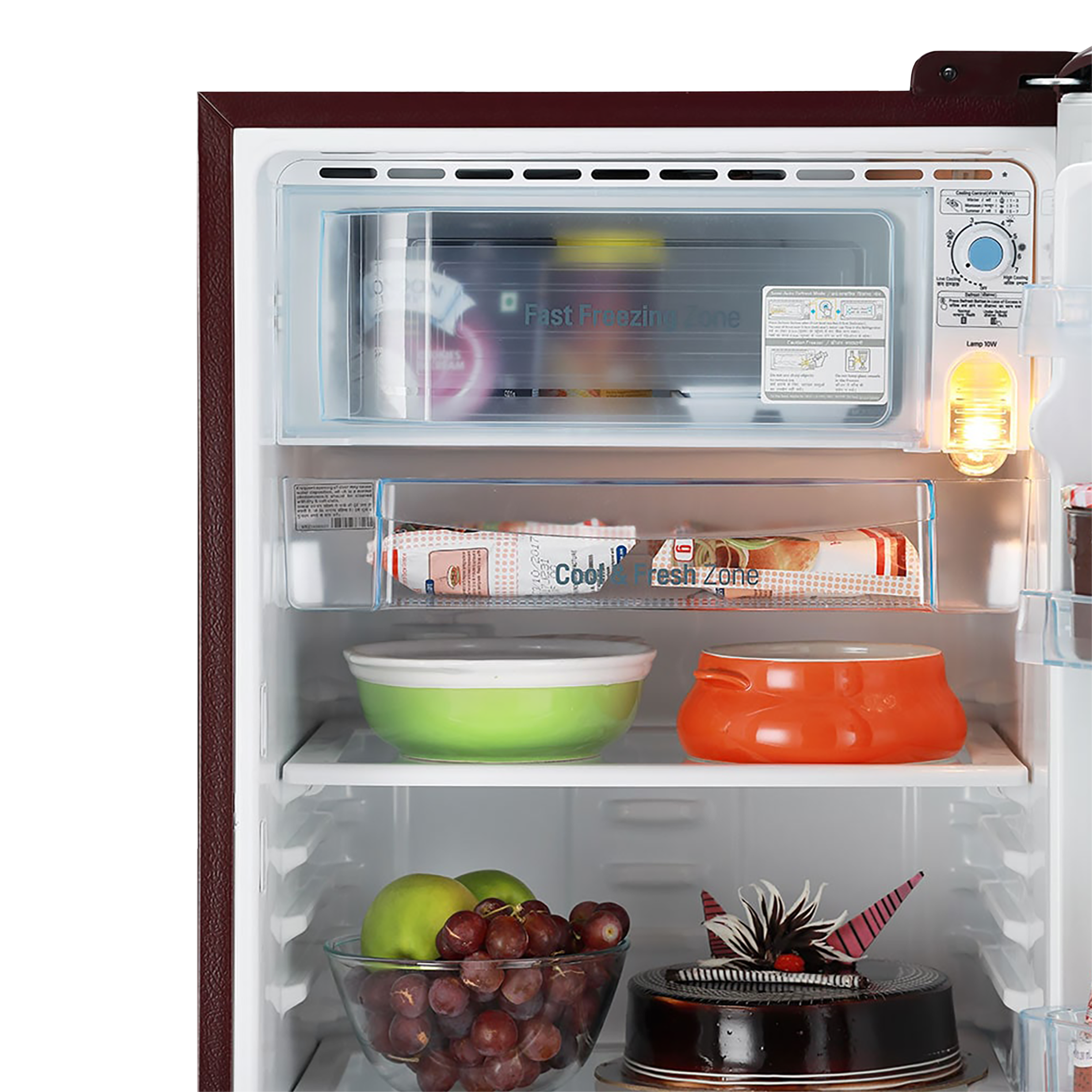 LG 190 Litres 5 Star Direct Cool Single Door Refrigerator with Stabilizer Free Operation (GL-B201ASEZ.BSEZEB, Scarlet Euphoria)_8