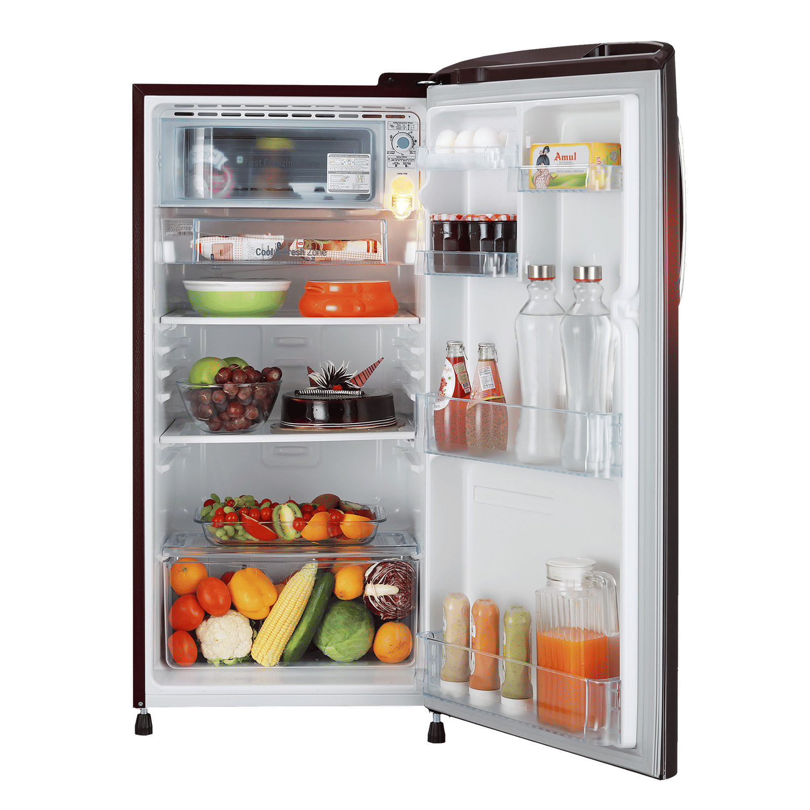 LG 190 Litres 3 Star Direct Cool Single Door Refrigerator with Stabilizer Free Operation (GL-B201ASPD.ASPZEB, Scarlet Plumeria)_5