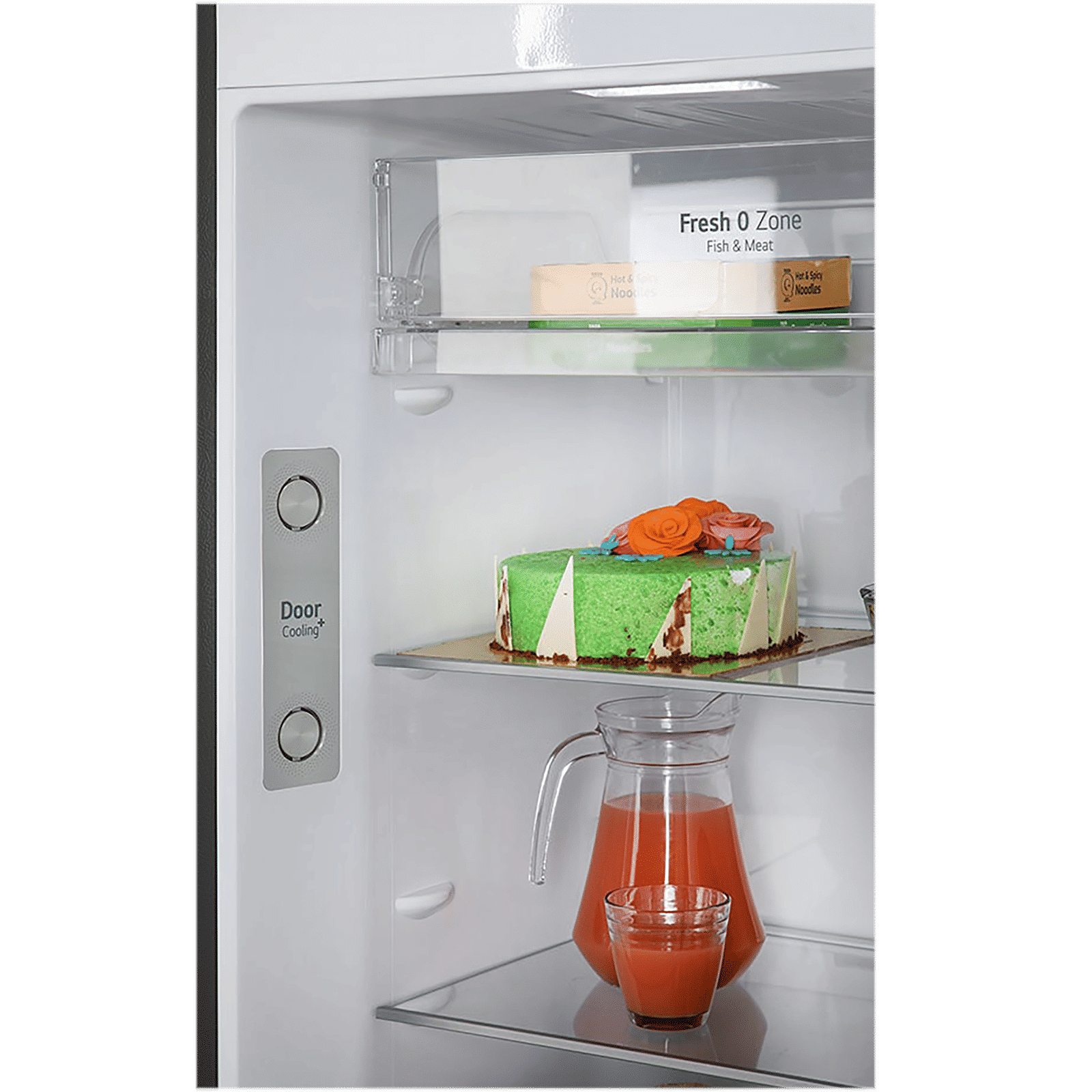 LG 398 Litres 3 Star Frost Free Double Door Smart Wi-Fi Enabled Convertible Refrigerator with Fresh O Zone (GL-T422VESX.DESZEB, Ebony Sheen)_9