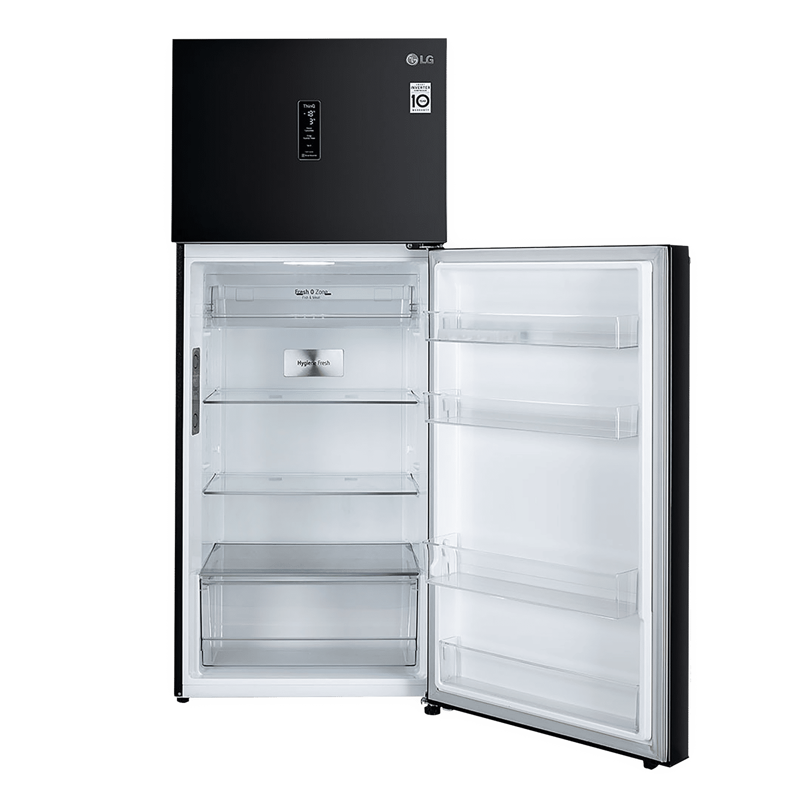 LG 398 Litres 3 Star Frost Free Double Door Smart Wi-Fi Enabled Convertible Refrigerator with Fresh O Zone (GL-T422VESX.DESZEB, Ebony Sheen)_16