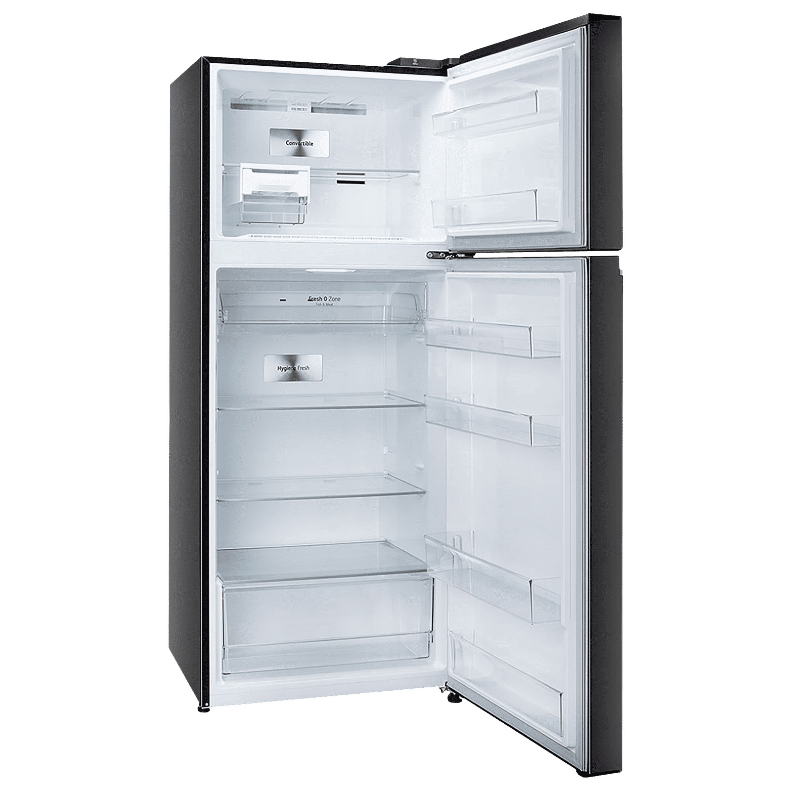 LG 398 Litres 3 Star Frost Free Double Door Smart Wi-Fi Enabled Convertible Refrigerator with Fresh O Zone (GL-T422VESX.DESZEB, Ebony Sheen)_17