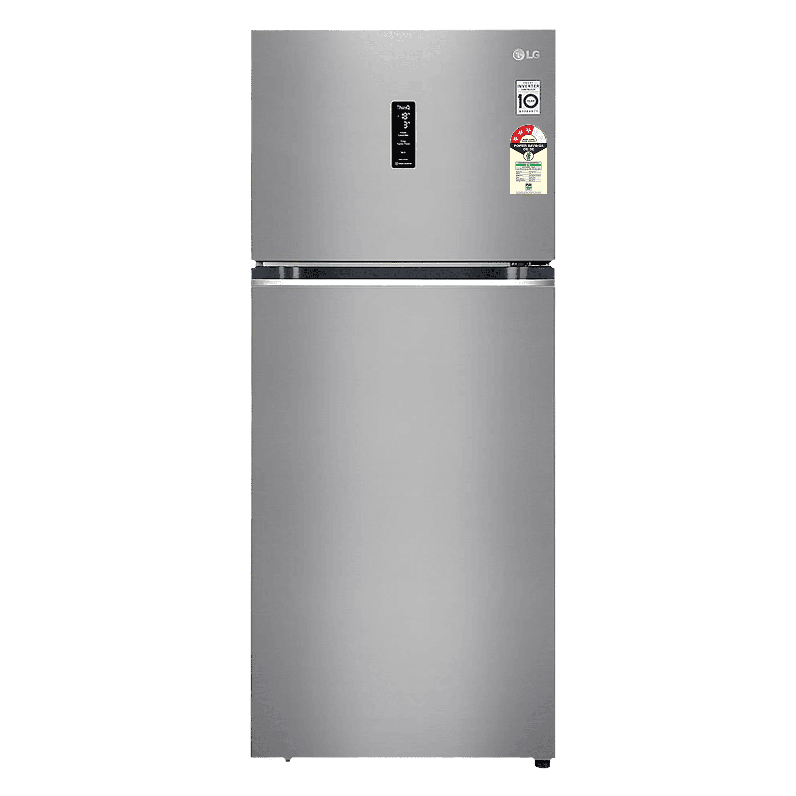 LG 398 Litres 3 Star Frost Free Double Door Smart Wi-Fi Enabled Refrigerator with Fresh O Zone (GL-T422VPZX.DPZZEB, Shiny Steel)_1