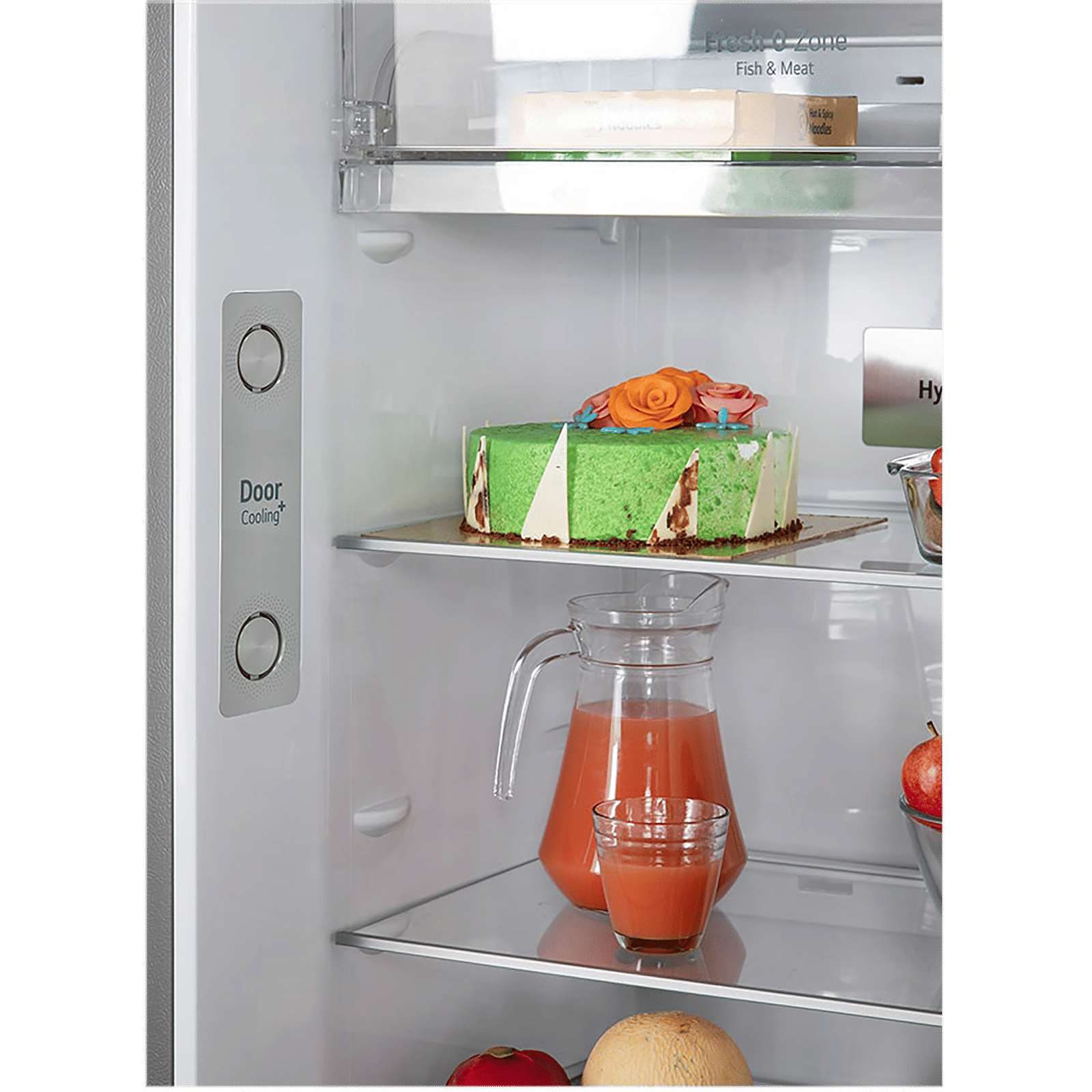 LG 398 Litres 3 Star Frost Free Double Door Smart Wi-Fi Enabled Refrigerator with Fresh O Zone (GL-T422VPZX.DPZZEB, Shiny Steel)_11