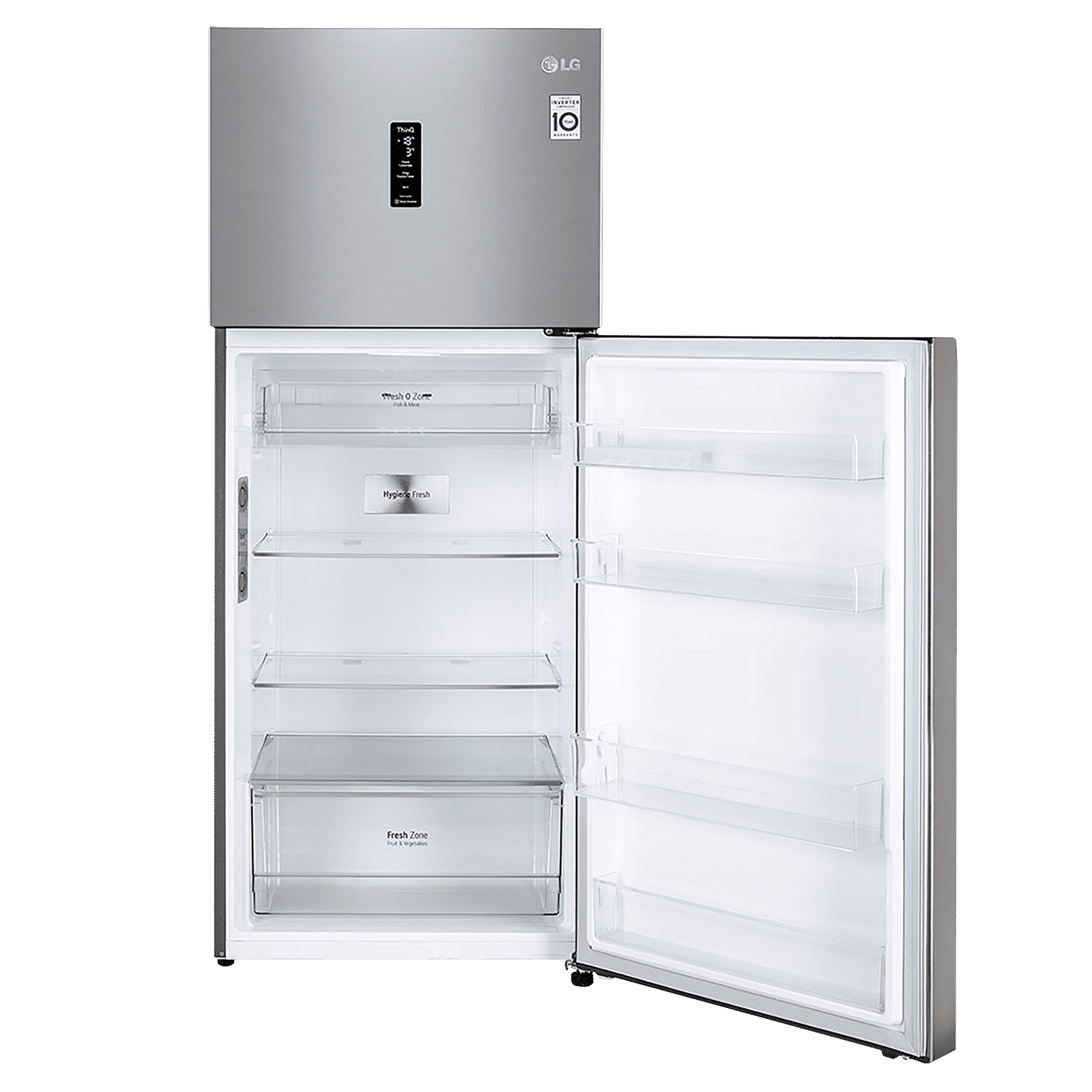 LG 398 Litres 3 Star Frost Free Double Door Smart Wi-Fi Enabled Refrigerator with Fresh O Zone (GL-T422VPZX.DPZZEB, Shiny Steel)_18