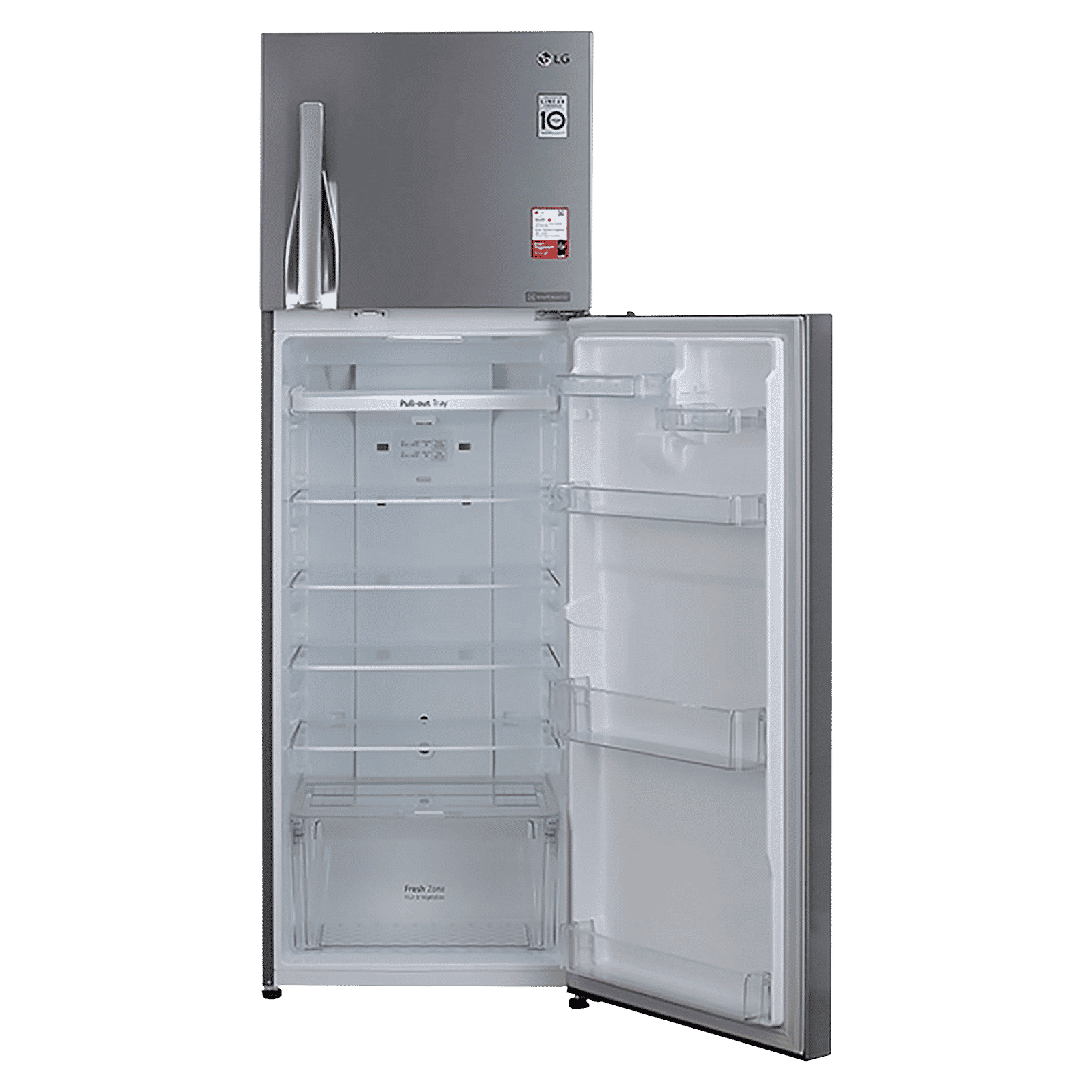 LG 398 Litres 3 Star Frost Free Double Door Smart Wi-Fi Enabled Refrigerator with Fresh O Zone (GL-T422VPZX.DPZZEB, Shiny Steel)_19