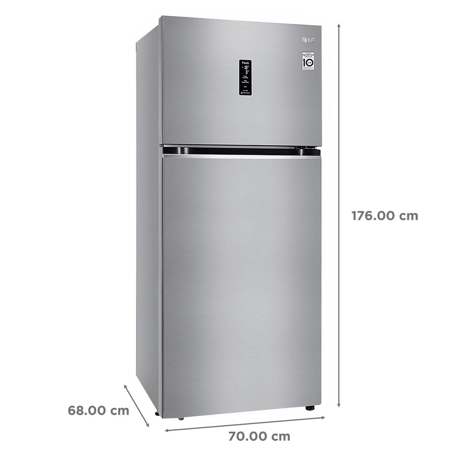 LG 398 Litres 3 Star Frost Free Double Door Smart Wi-Fi Enabled Refrigerator with Fresh O Zone (GL-T422VPZX.DPZZEB, Shiny Steel)_3
