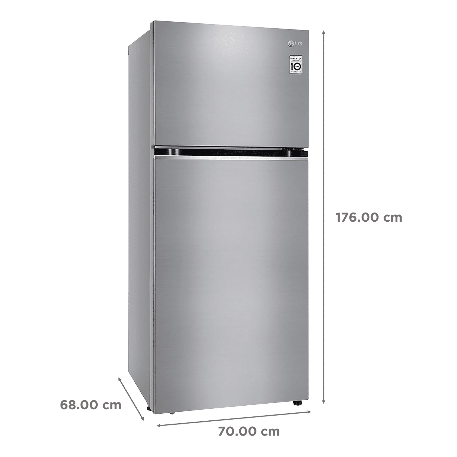 LG 398 Litres 2 Star Frost Free Double Door Convertible Refrigerator with Smart Diagnosis (GL-S422SPZY.DPZZEB, Shiny Steel)_3