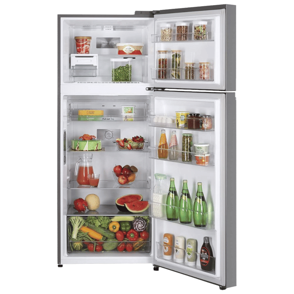 LG 398 Litres 2 Star Frost Free Double Door Convertible Refrigerator with Smart Diagnosis (GL-S422SPZY.DPZZEB, Shiny Steel)_5