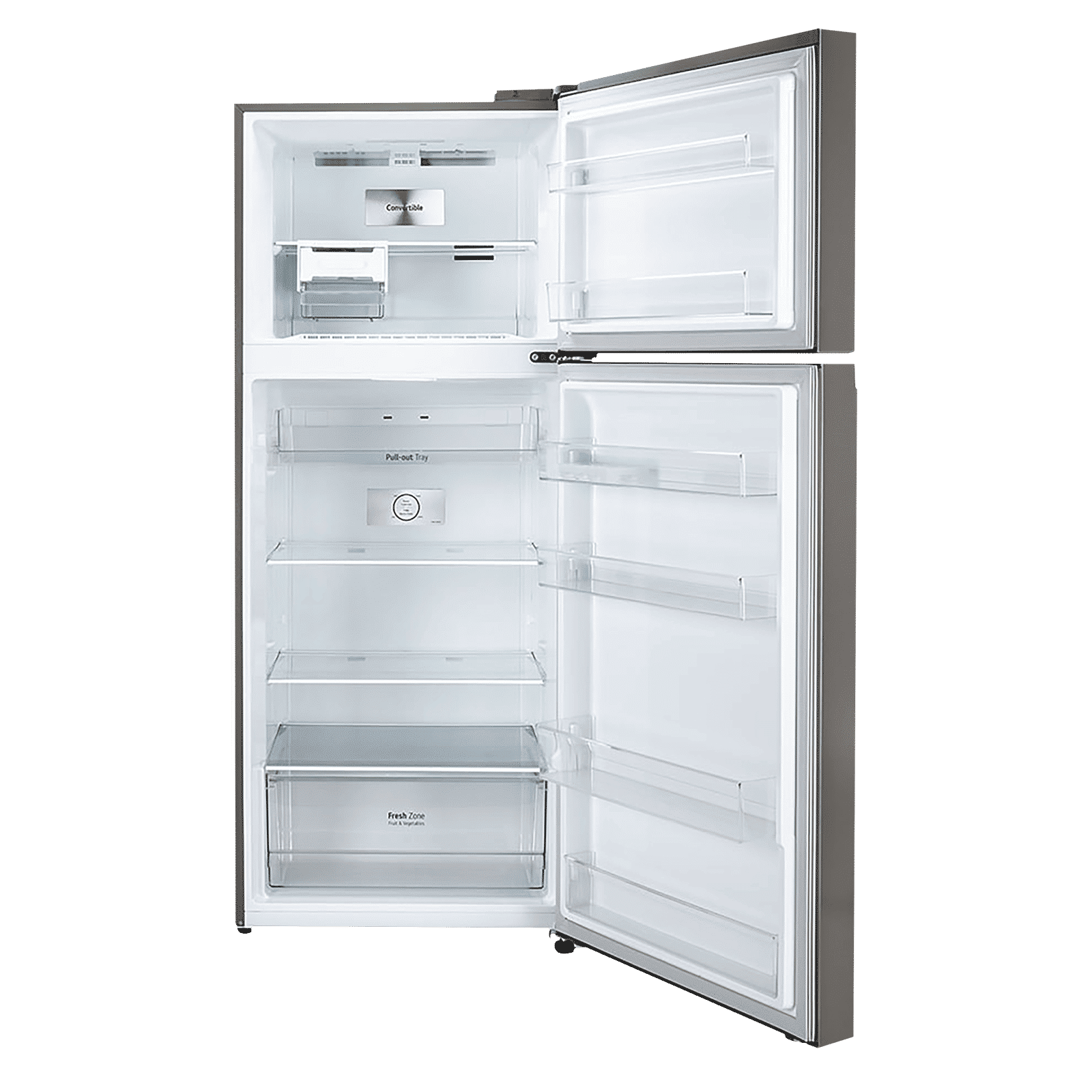 LG 398 Litres 2 Star Frost Free Double Door Convertible Refrigerator with Smart Diagnosis (GL-S422SPZY.DPZZEB, Shiny Steel)_6