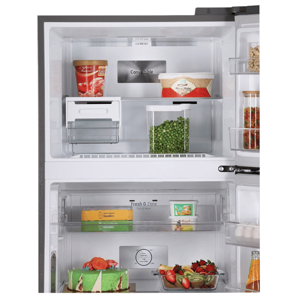 LG 398 Litres 2 Star Frost Free Double Door Convertible Refrigerator with Smart Diagnosis (GL-S422SPZY.DPZZEB, Shiny Steel)_7