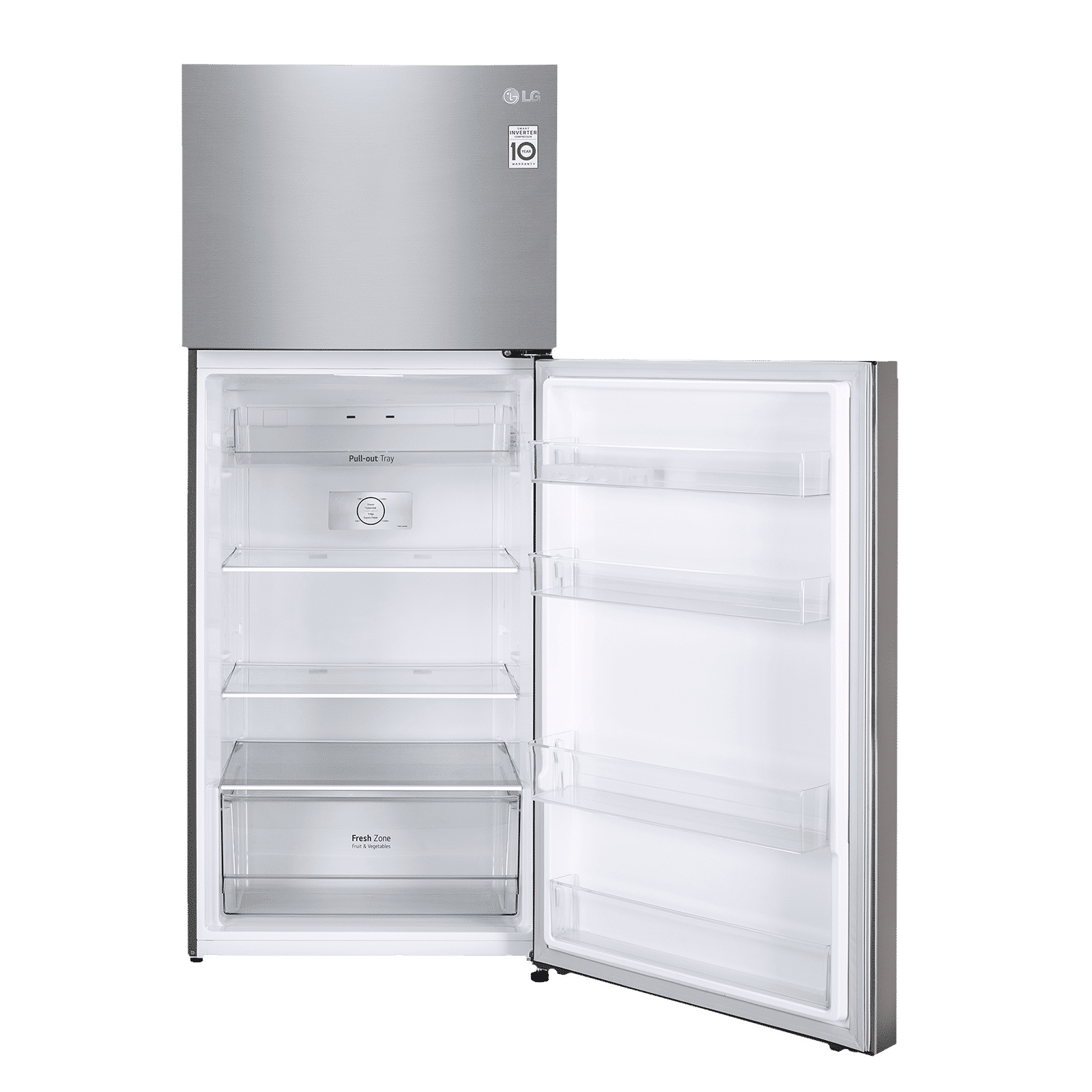 LG 398 Litres 2 Star Frost Free Double Door Convertible Refrigerator with Smart Diagnosis (GL-S422SDSY.DDSZEB, Dazzle Steel)_12