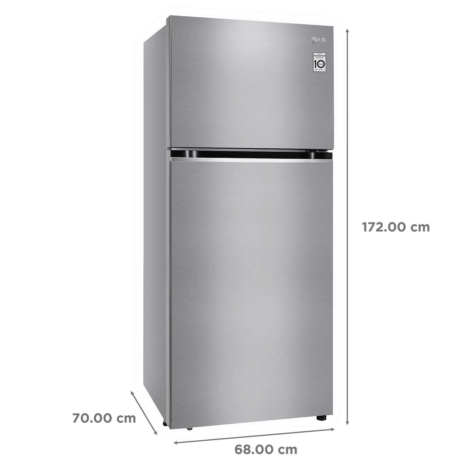 LG 398 Litres 2 Star Frost Free Double Door Convertible Refrigerator with Smart Diagnosis (GL-S422SDSY.DDSZEB, Dazzle Steel)_3